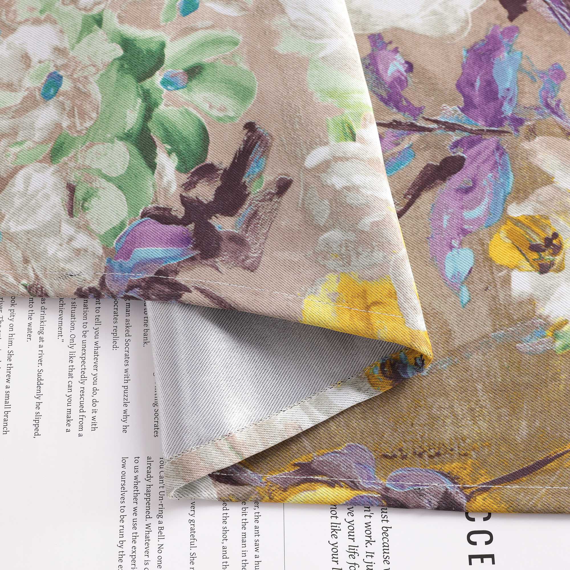 Verdunkelungsvorhänge Blickdichte Gardinen mit Ösen Thermovorhang mit Ölgemälde-Pfingstrosen Schlafzimmer Wohnzimmer 1 Stück