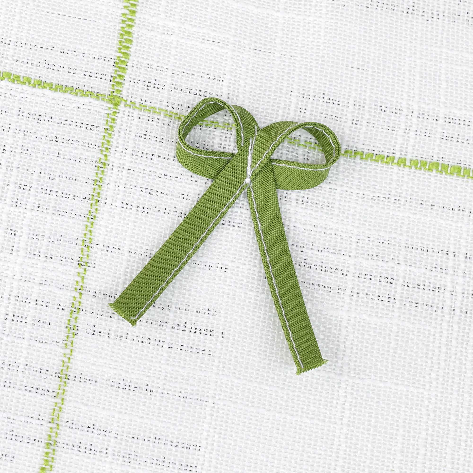 Halbtransparente Scheibengardine Landhausstil aus Leinen mit Schleifen 1 stück