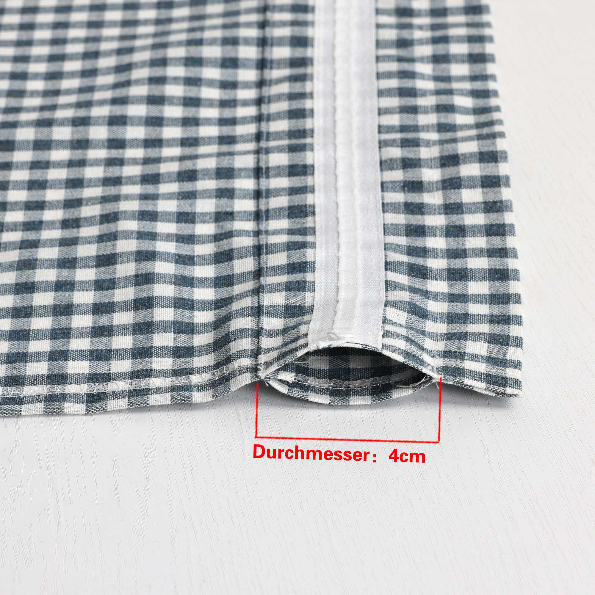 Kurzgardinen im Volant-Stil mit Karomuster 2er Set