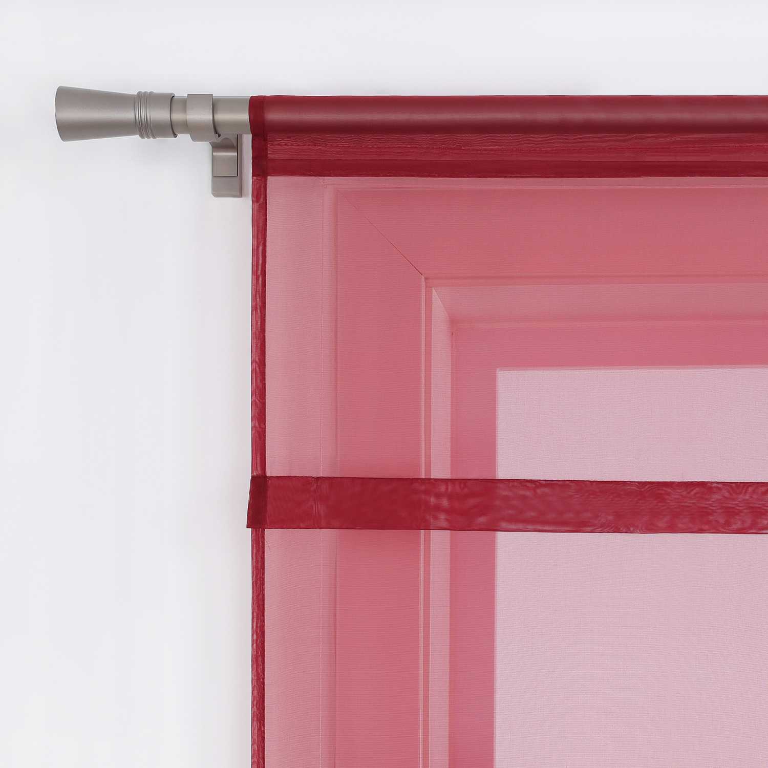 Raffrollo Voile Raffgardinen durch Tunnelzug Bändchenrollo Küche Gardinen Transparent Uni 1 Stück