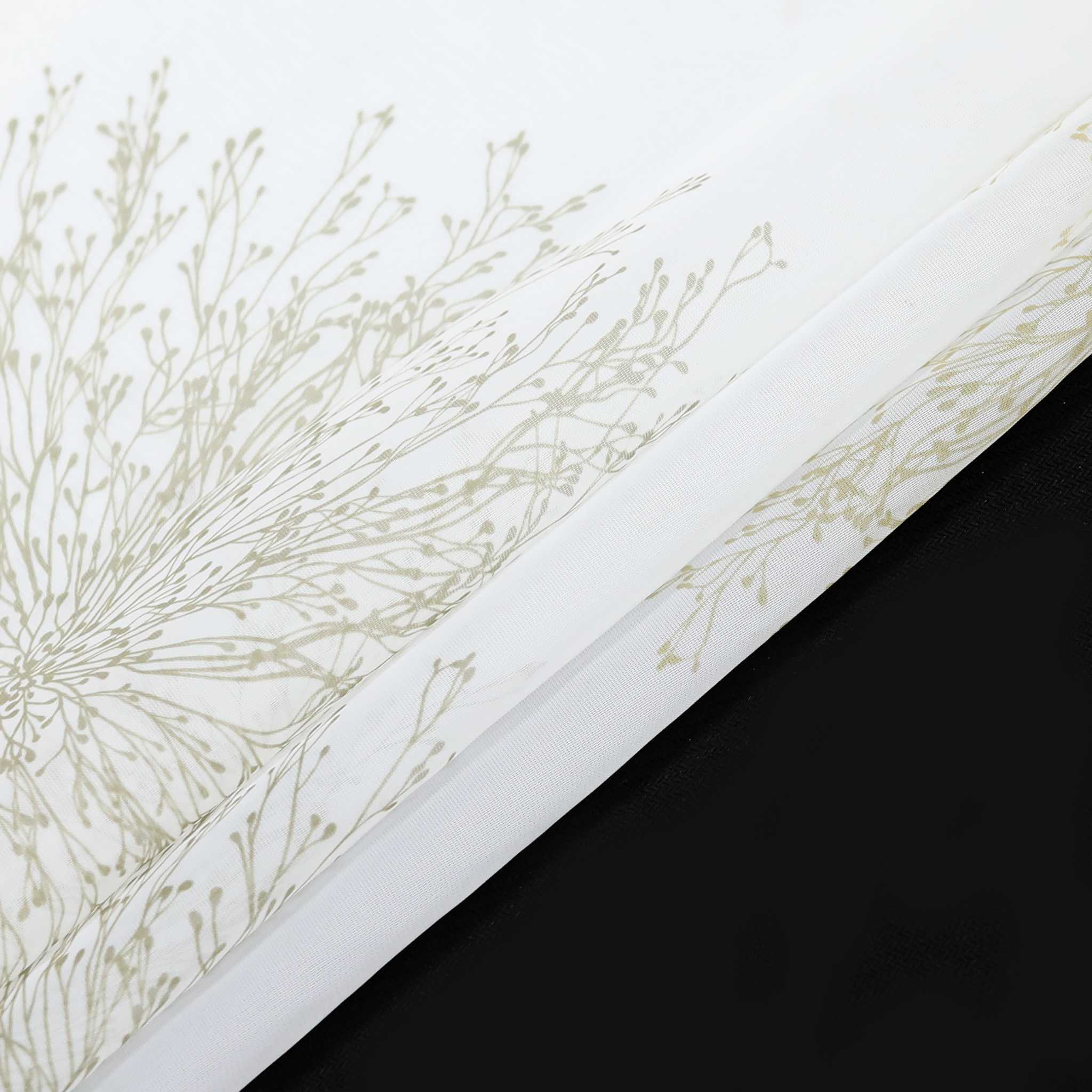 Voile-Vorhang Kräuselbandschal Transparente mit Blumenmuster leichte Schutzfunktion 1 Stück