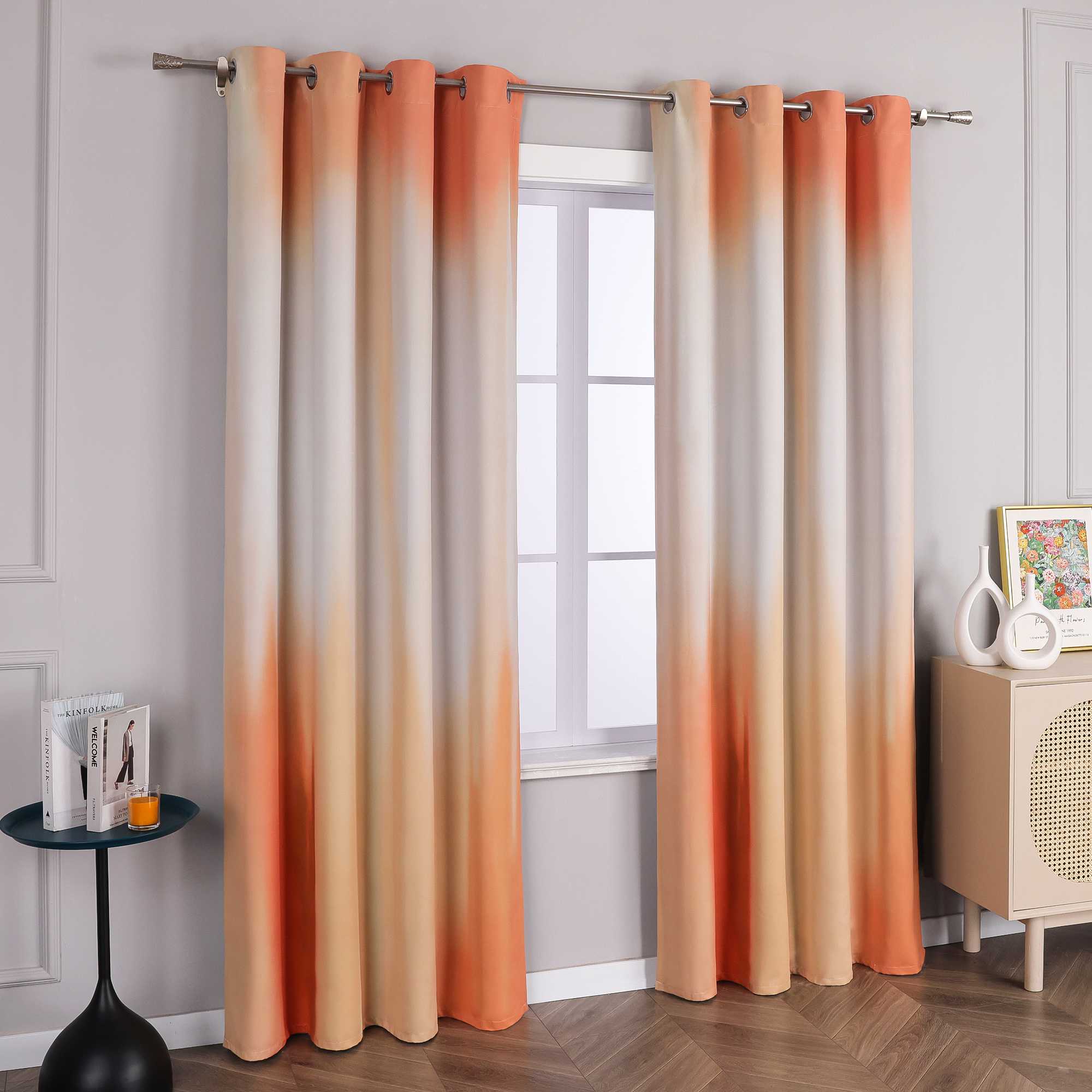 Verdunkelungsvorhang Blickdichte Gardinen Farbverlauf Ösenschal Schlafzimmer Wohnzimmer 1 Stück