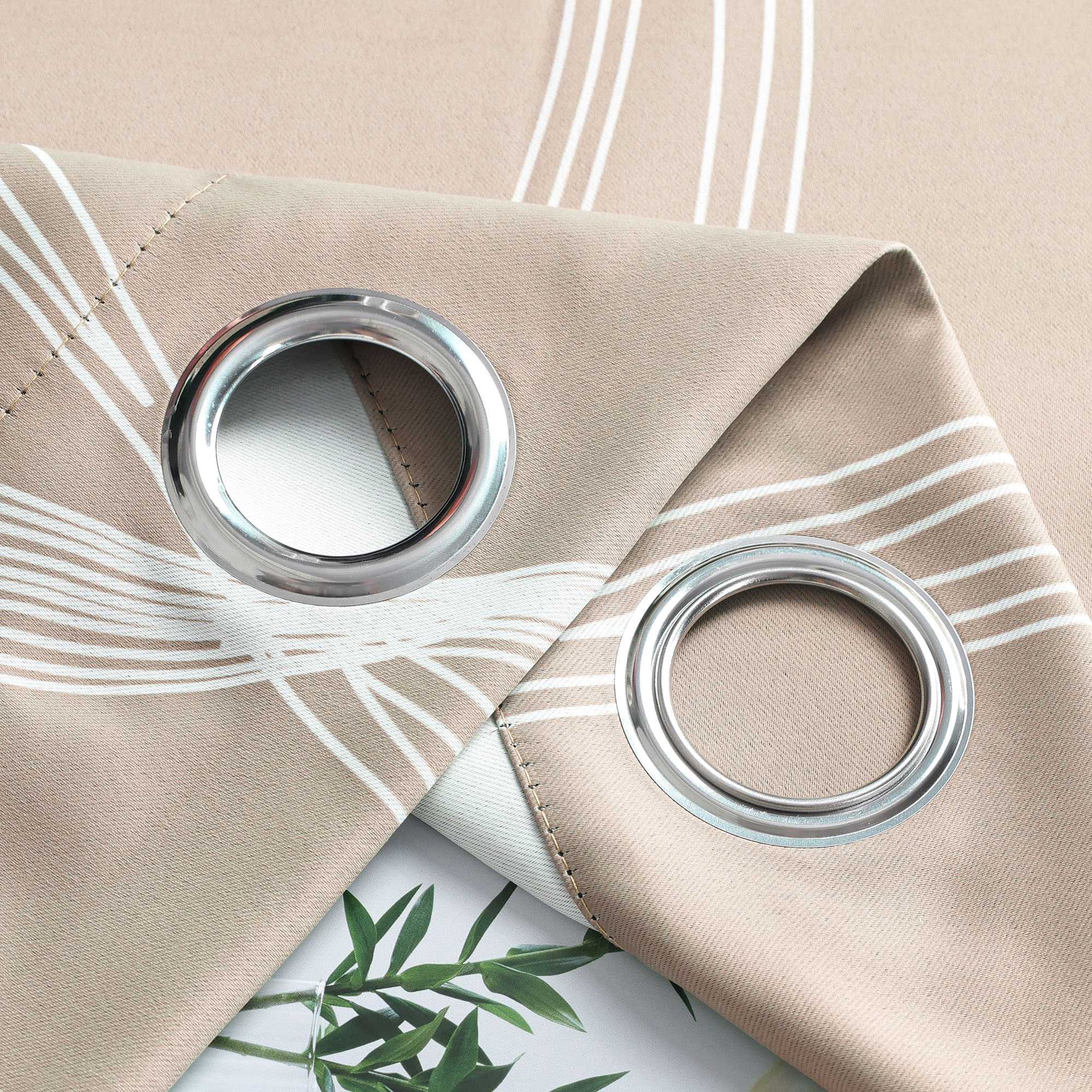 Verdunkelungsvorhänge Ösenschal Blickdichte Gardinen Modern Thermovorhang Wohnzimmer mit Wasserwellenmuster 1 Stück