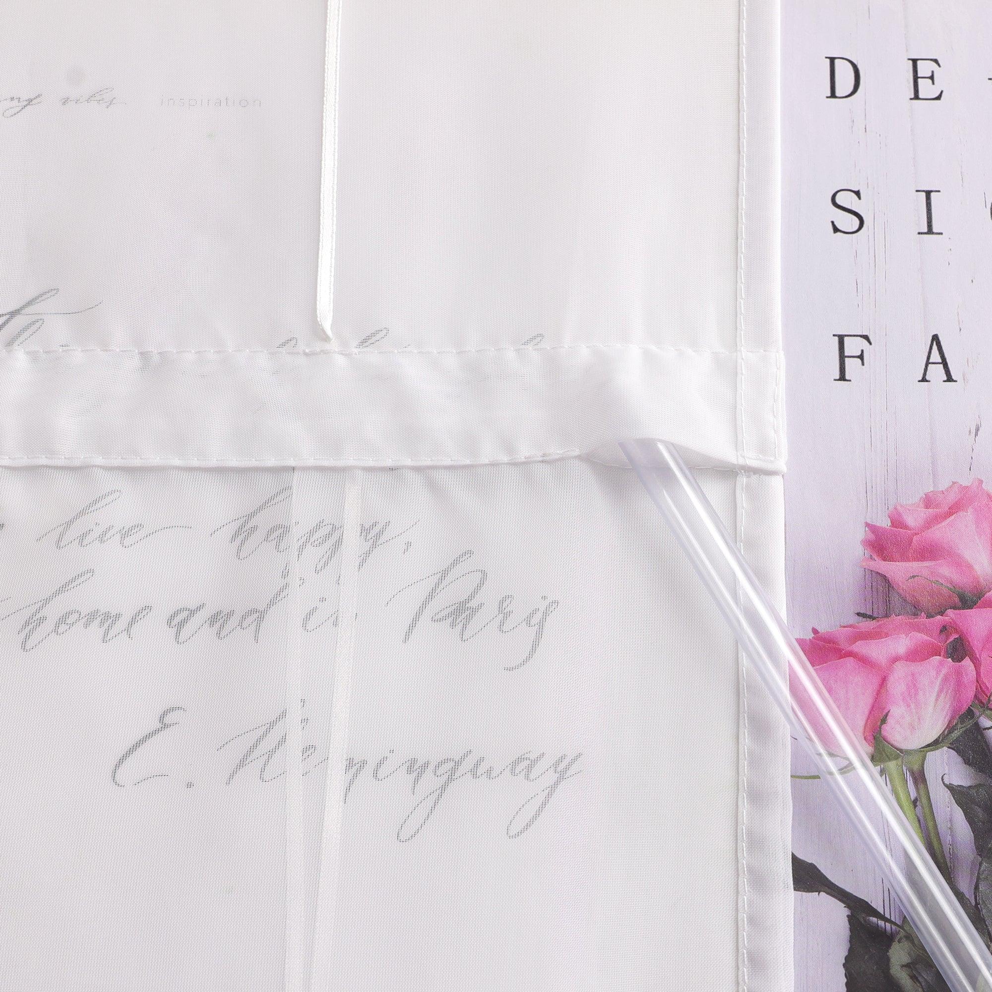 Rollos Kräuselbandgardine Transparente Fensterdeko Luftdurchlässig hochziehbar Unifarbe 1 Stück