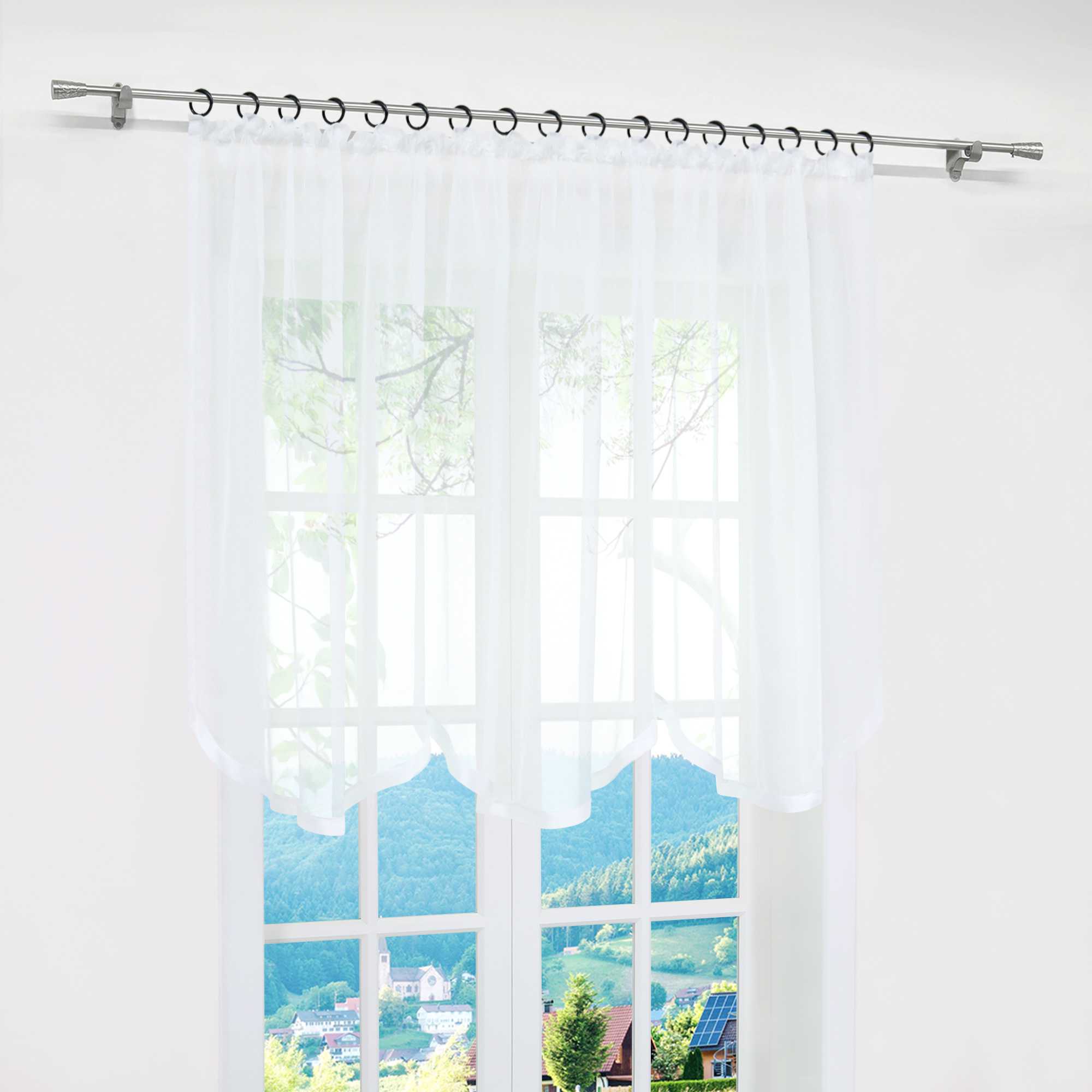 Multifunktionsgardine aus Polyester transparent Fensterdekoration 1 stück