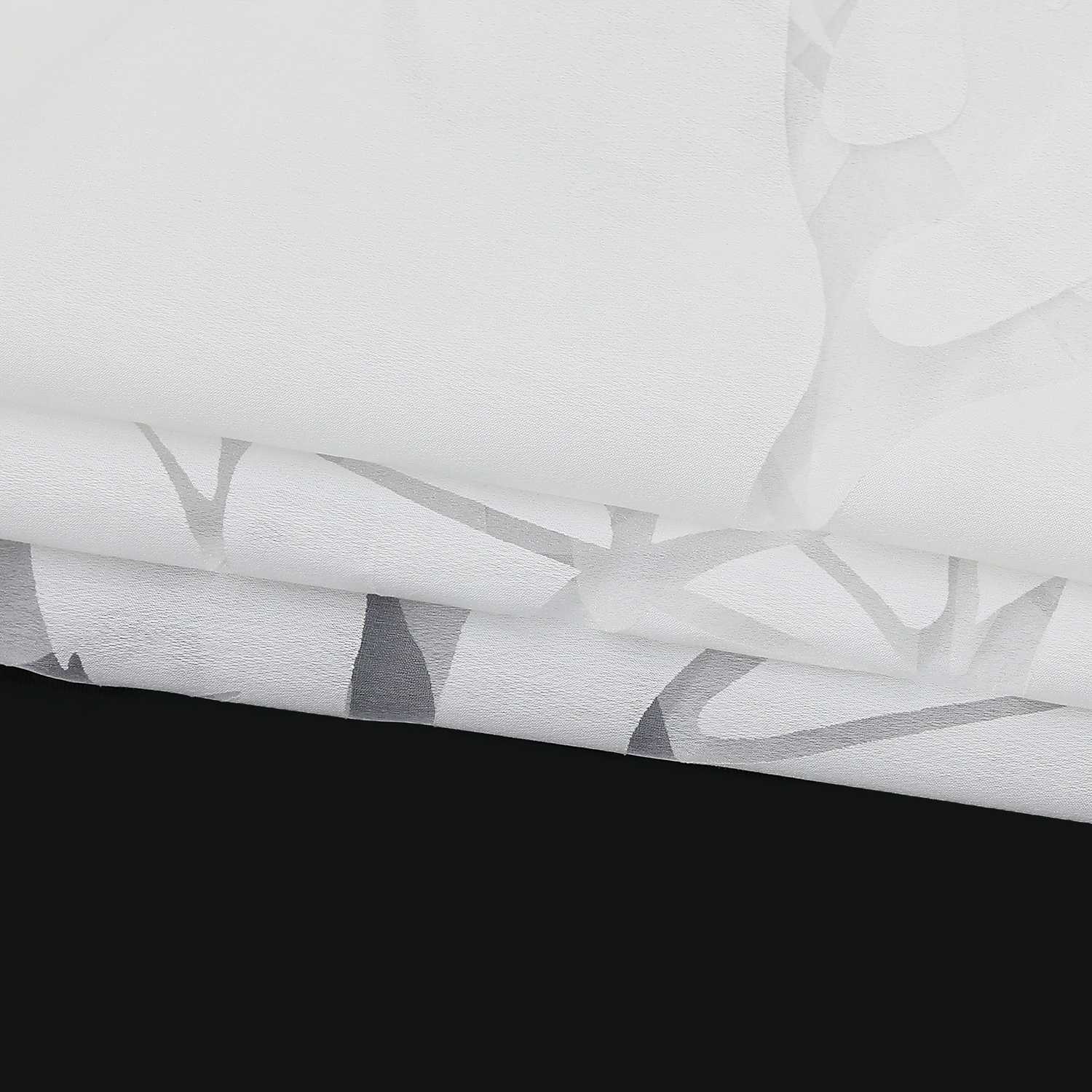 Transparenter Vorhang mit grobes Zweigmuster leicht Schutzfunktion Lichtdurchlässigkeit Gartenstil 1 Stück