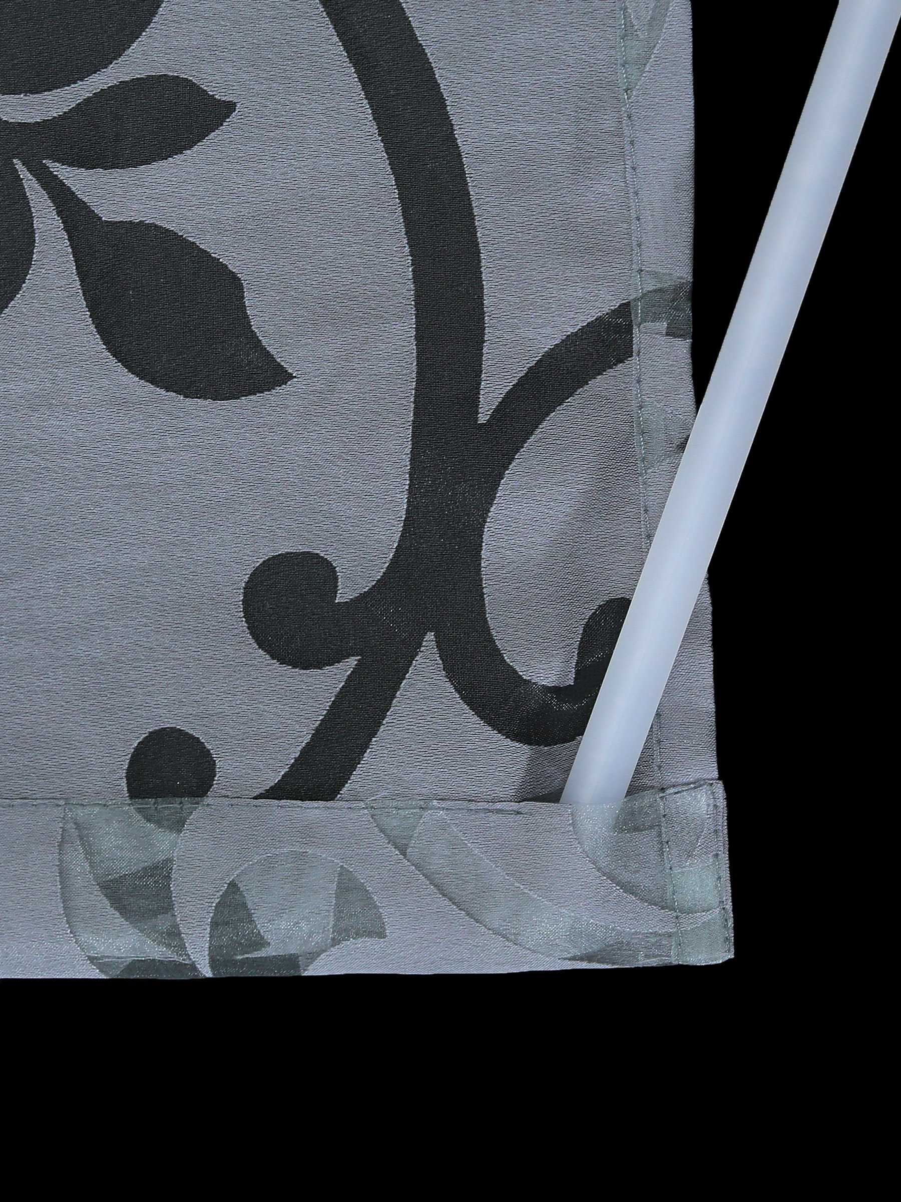 Schiebegardine Flächenvorhänge Klettbandschal mit Blumenmuster transparent modern 2er Set