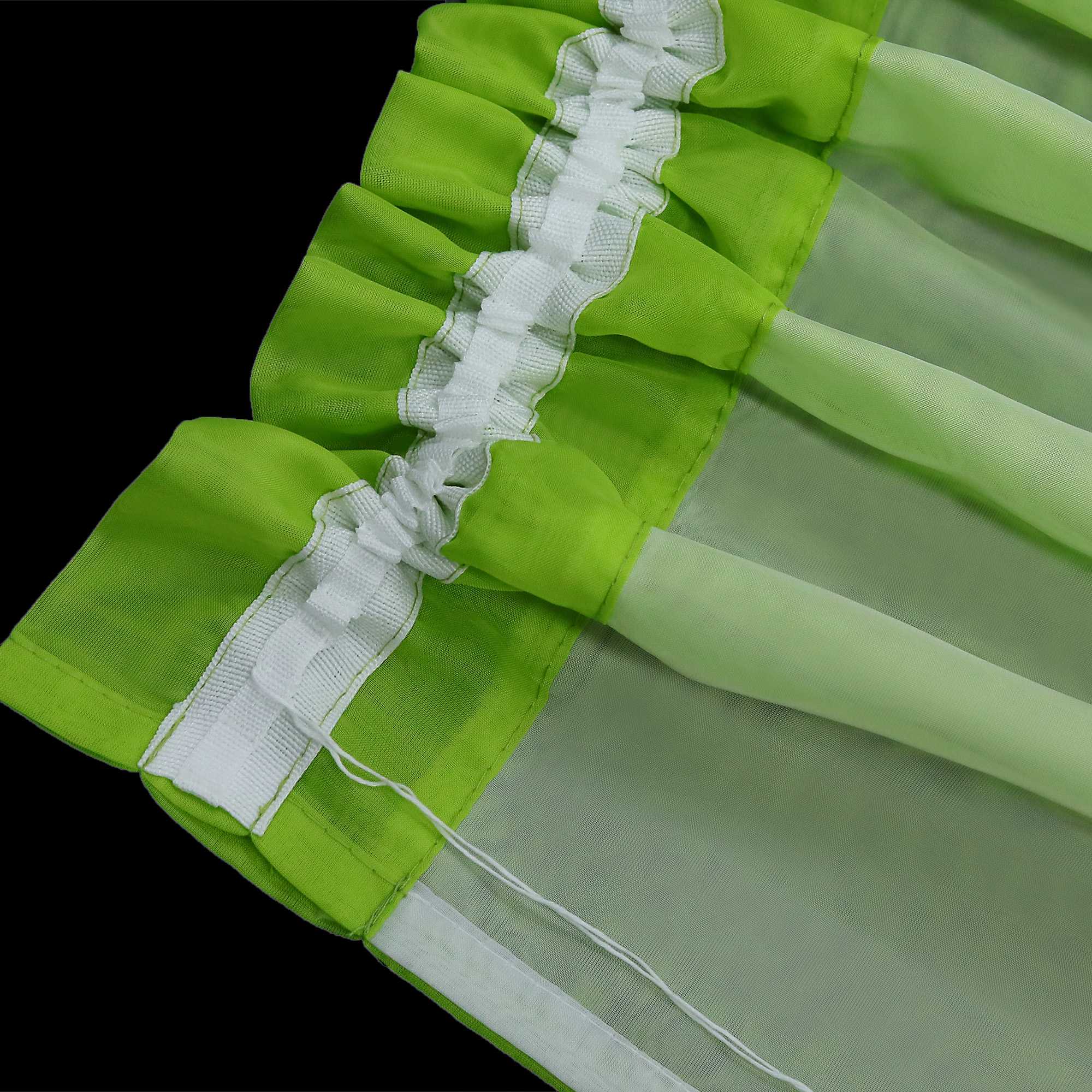 Delien Zweifarbige Fensterdekoration vloants Kurz Gardine 2er-Pack