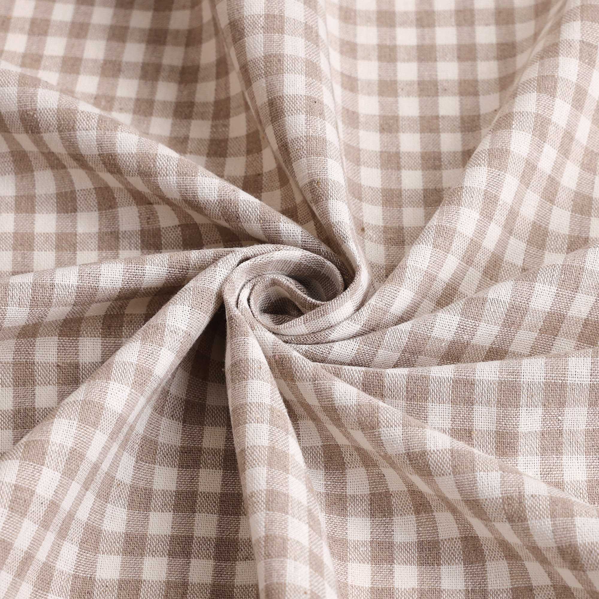 Kurzgardinen im Volant-Stil mit Karomuster 2er Set