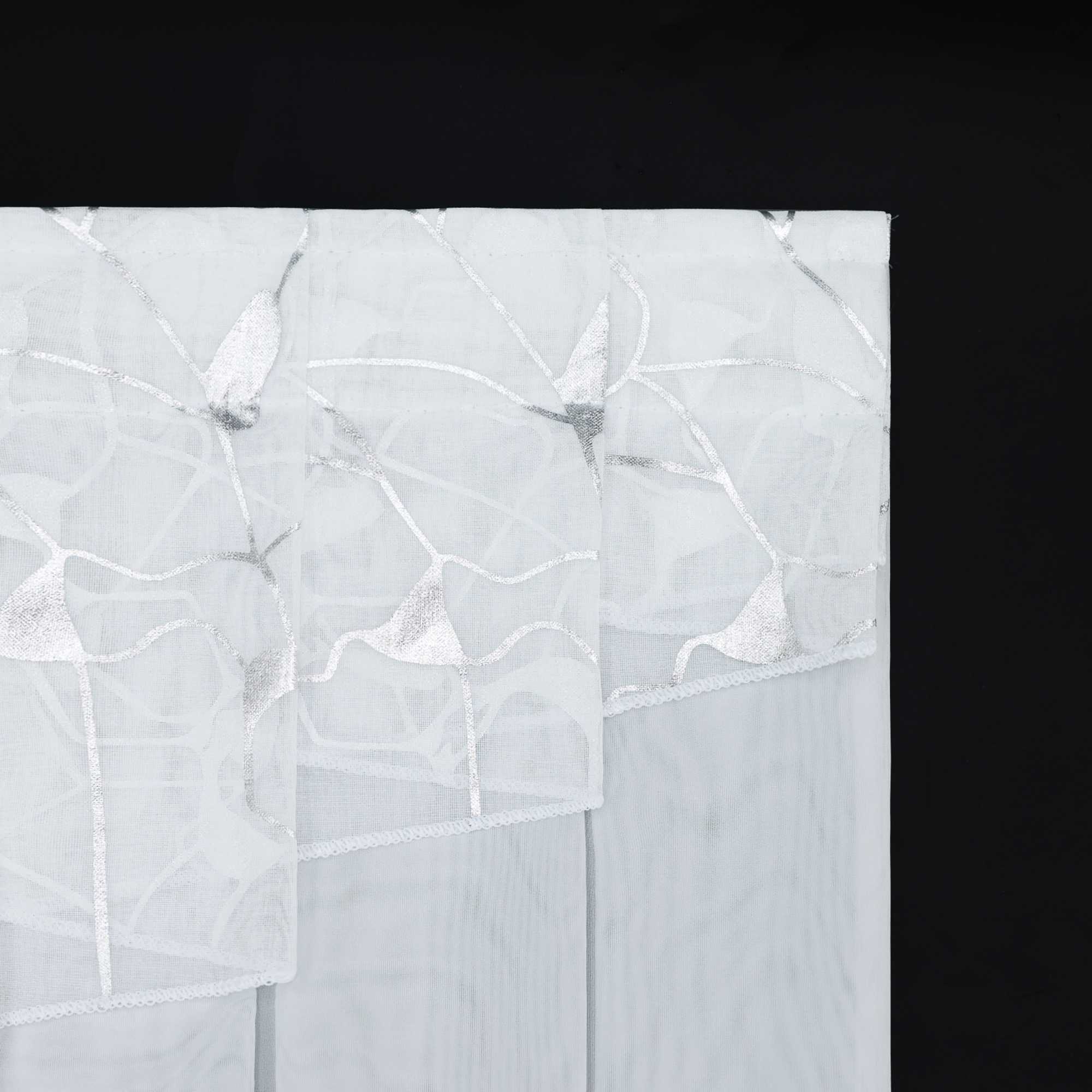 Scheibengardine Vorhangkopf Bistrogardine Doppelschichtige Küchengardinen mit Strukturdruck durch Tunnelzug Stangendurchzug