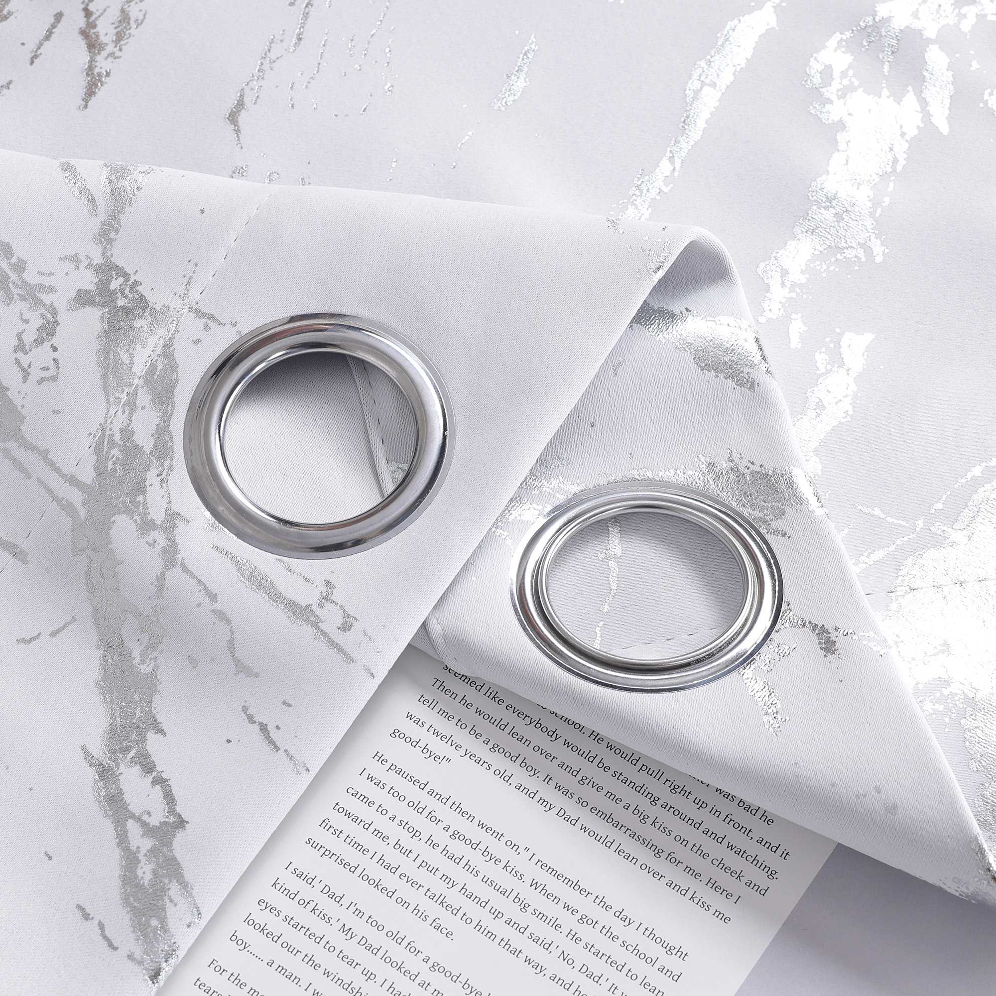 Verdunkelungsvorhang mit Marmor-Optik luxuriöser Fensterschal Wohnzimmer 1 Stück