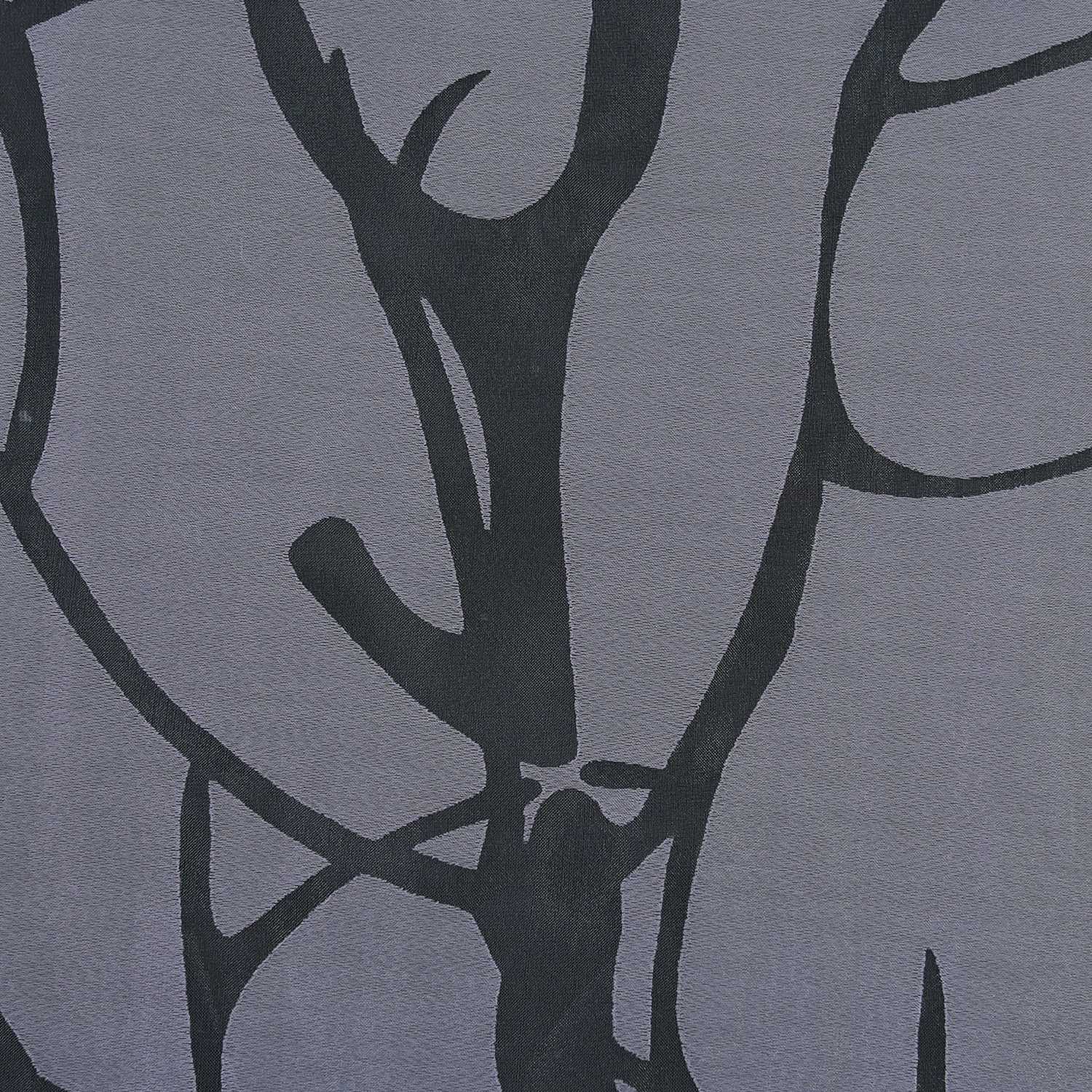 Halbtransparente Schiebegardinen Klettbandschal mit grobes Zweigmuster Lichtdurchlässig 2 er Set