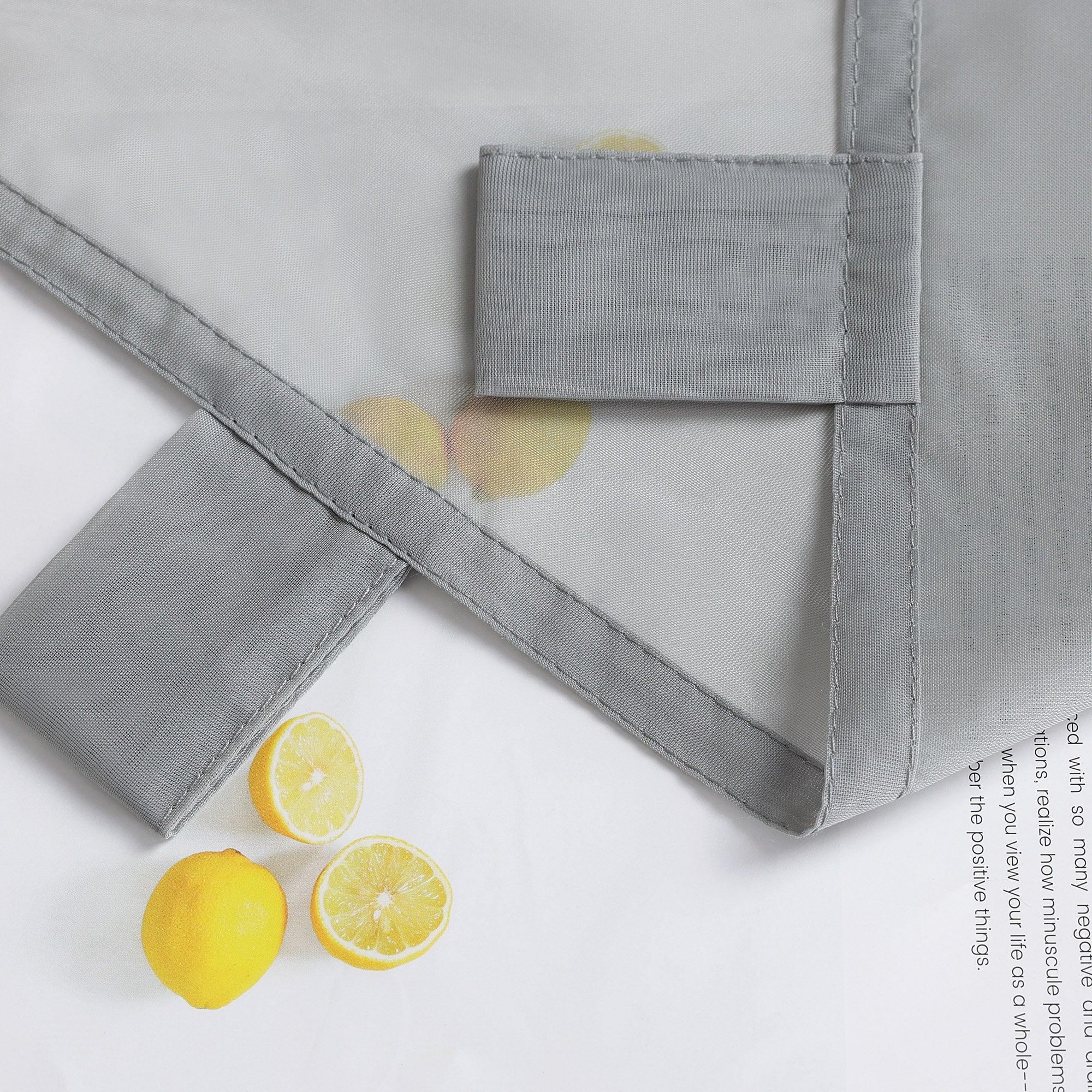 Scheibengardine unifarbend mit Schlaufen 100% Polyester