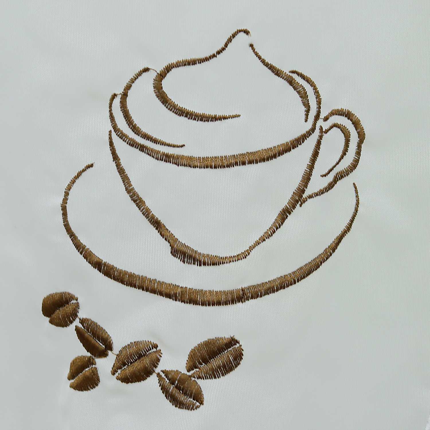 Scheibengardine Kurze Schlaufengardine mit Blumenmuster transparent lichtdurchlässig 1 Stück