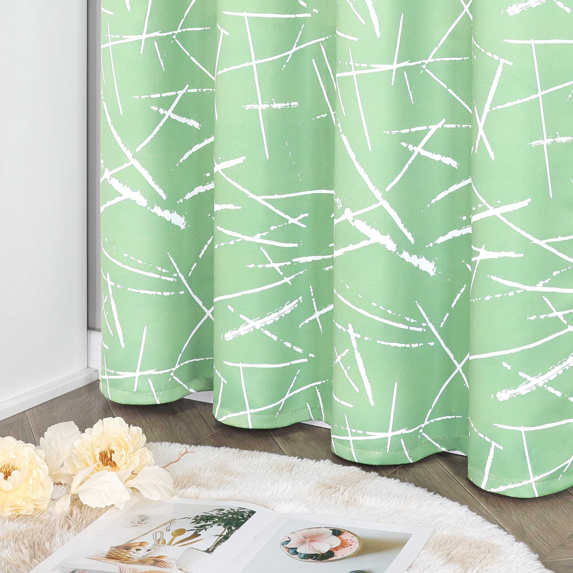 Verdunkelungsvorhänge mit Ösen Blickdichte Gardinen Modern Thermovorhang Ösenschal Wohnzimmer Schlafzimmer 1 Stück