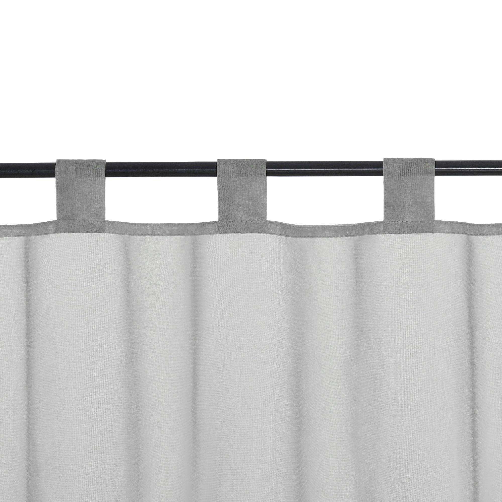 Scheibengardine unifarbend mit Schlaufen 100% Polyester