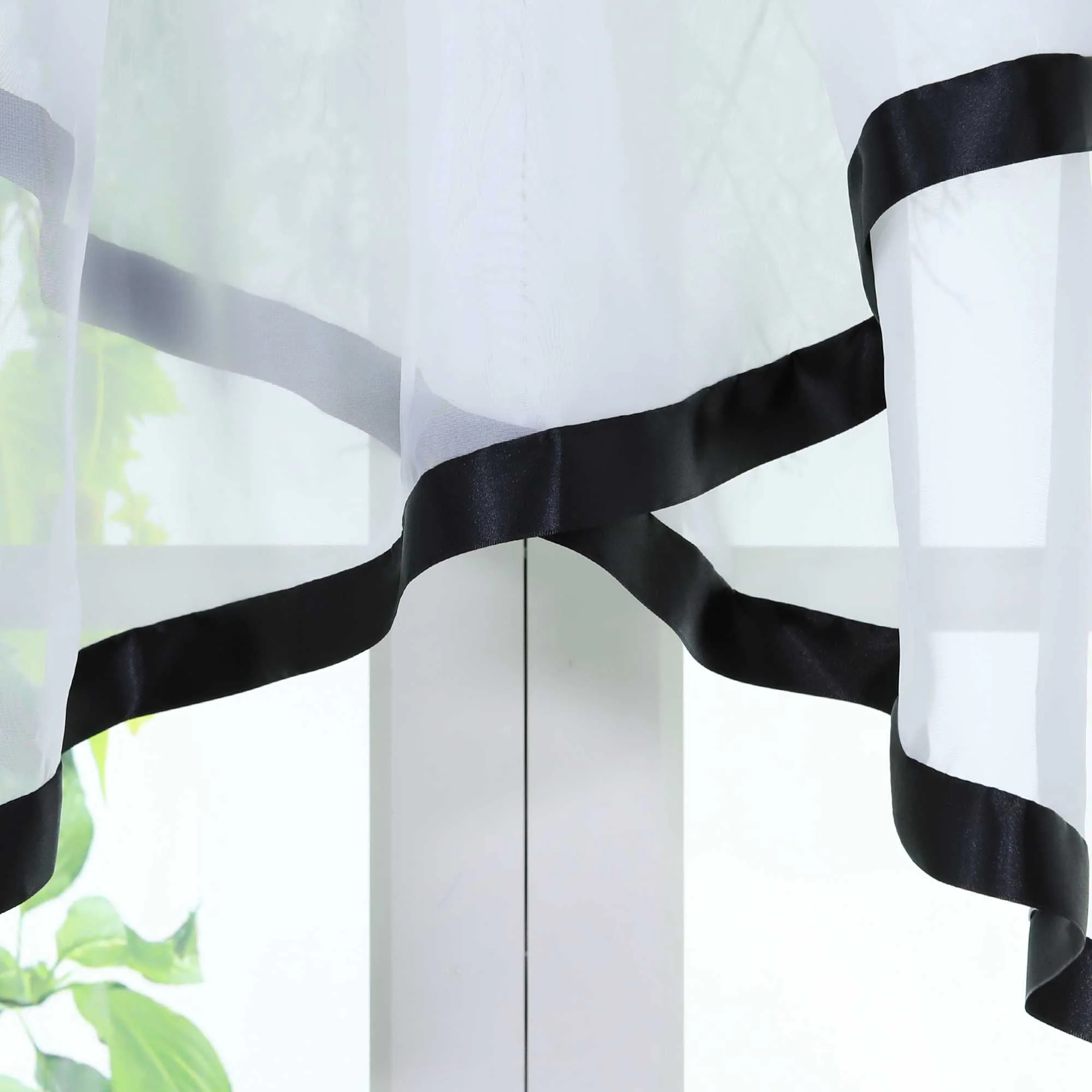 Scheibengardinen Kräuselbandgardine Fensterdeko Kreuzdesign Obere Fensterabdeckung 1 stück