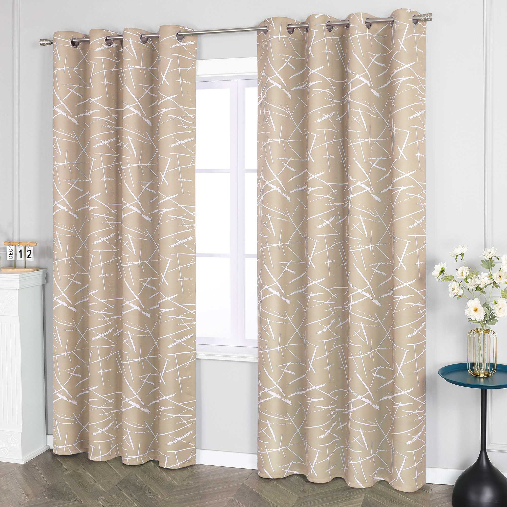 Verdunkelungsvorhänge mit Ösen Blickdichte Gardinen Modern Thermovorhang Ösenschal Wohnzimmer Schlafzimmer 1 Stück