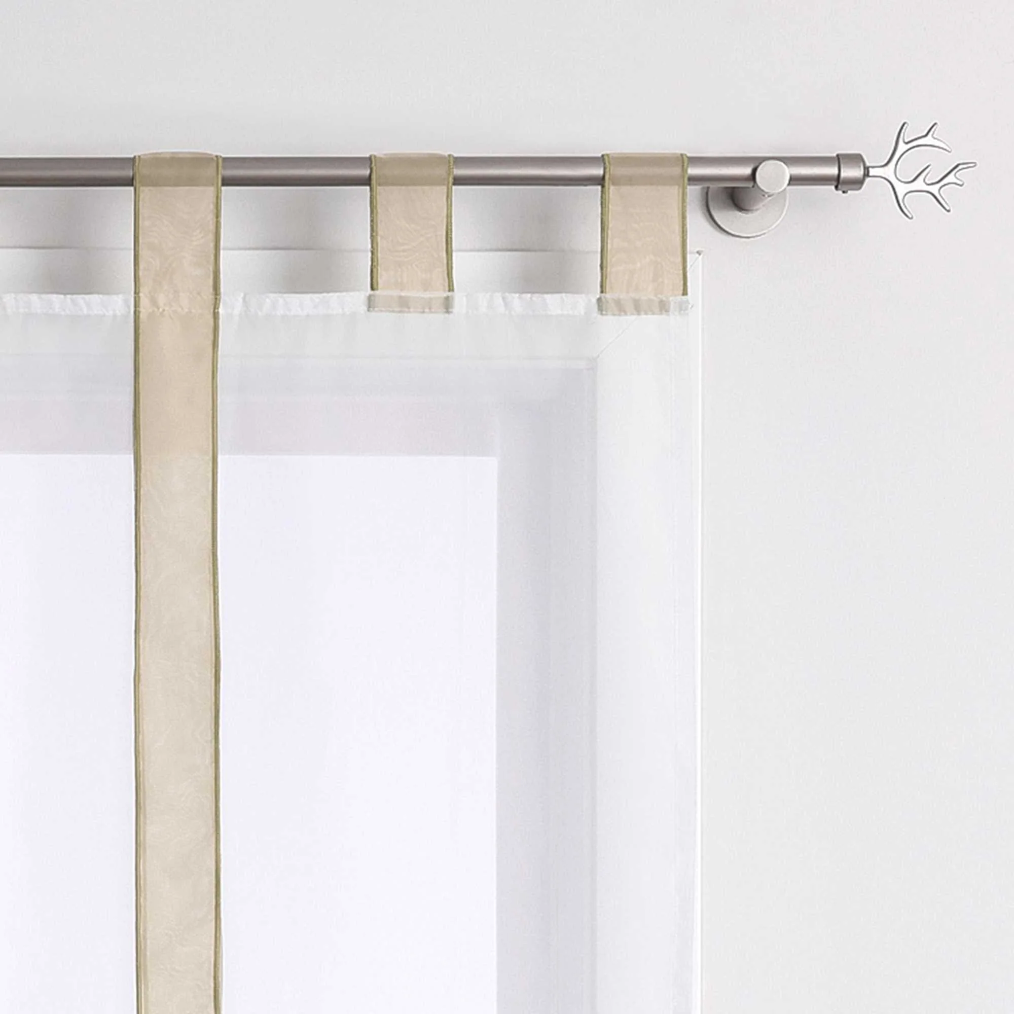 Rollos Schlaufengardine mit Schleifendesign transparent hochziehbar Fensterdeko 1 Stück