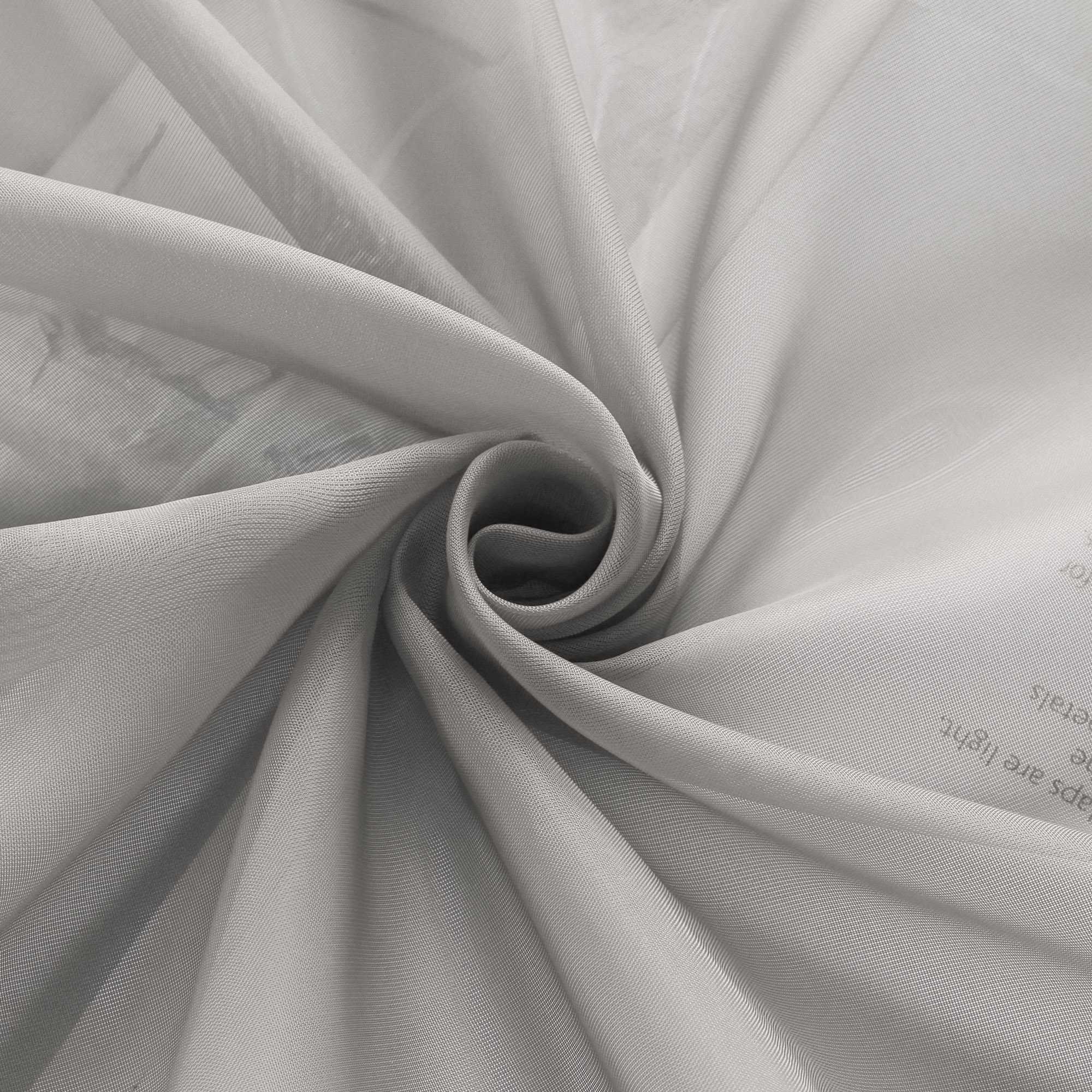 Rollos Schlaufengardine Unifarbe transparent Voile mit Dekofalten 1 Stück