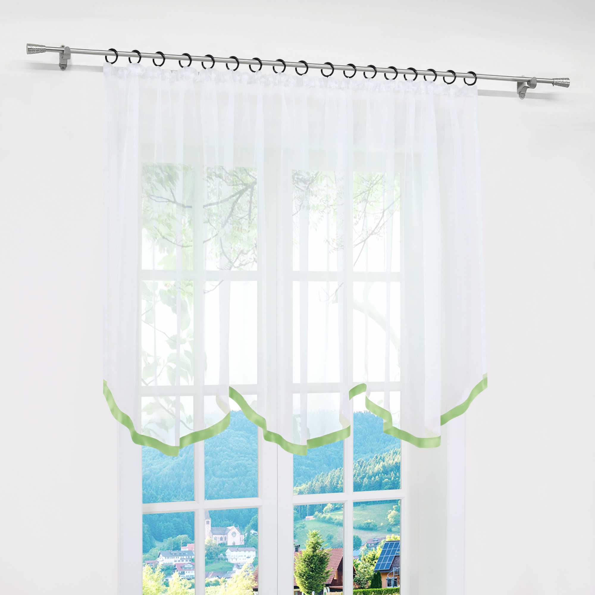 Multifunktionsgardine aus Polyester transparent Fensterdekoration 1 stück