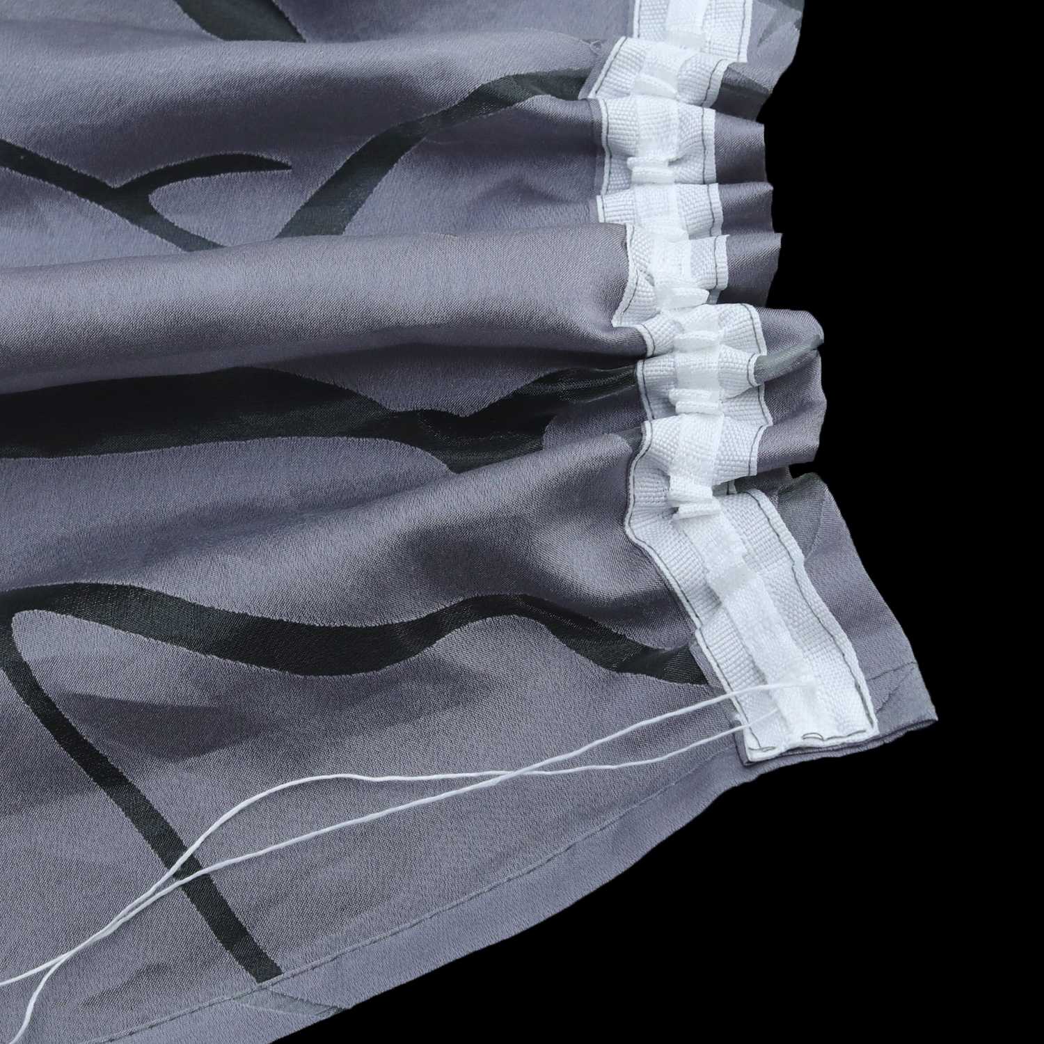 Transparenter Vorhang mit grobes Zweigmuster leicht Schutzfunktion Lichtdurchlässigkeit Gartenstil 1 Stück