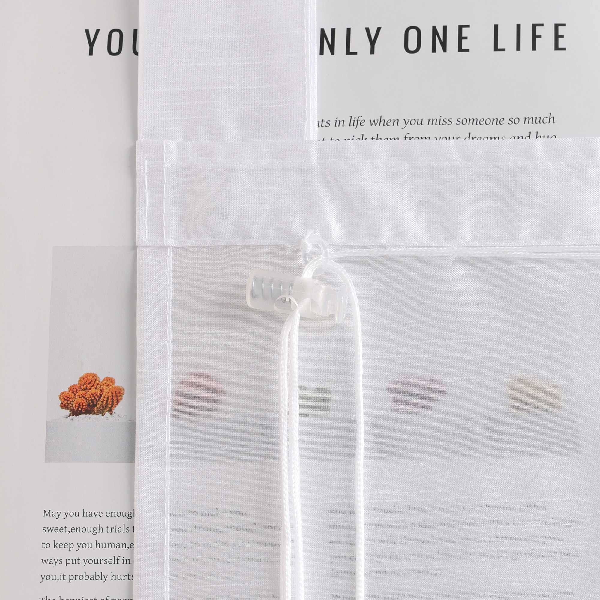 Raffrollo mit Schlaufen Raffgardinen Küche Gardinen Vorhänge Bändchenrollo Wohnzimmer Uni 1 Stück