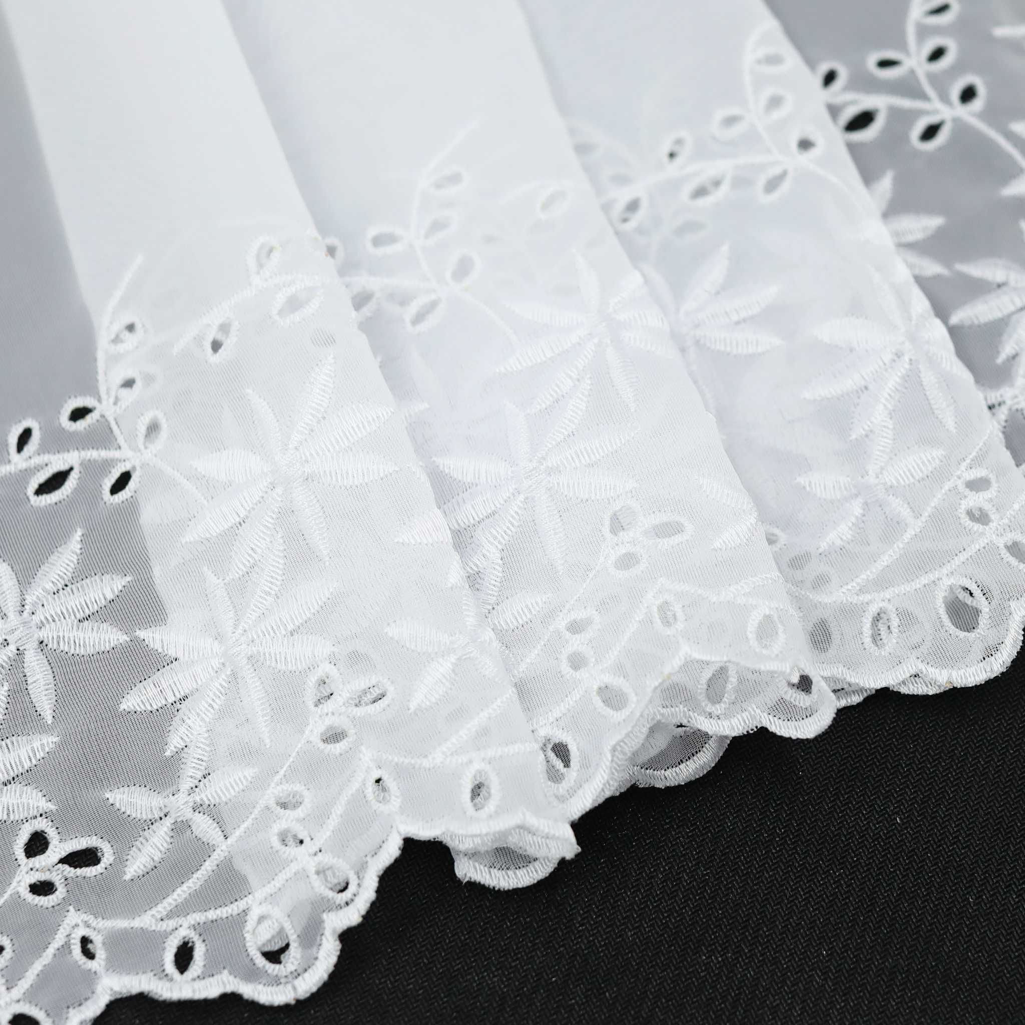 Kurzgardine Transparent mit Ahornblatt-Design Modern & Landhausstil