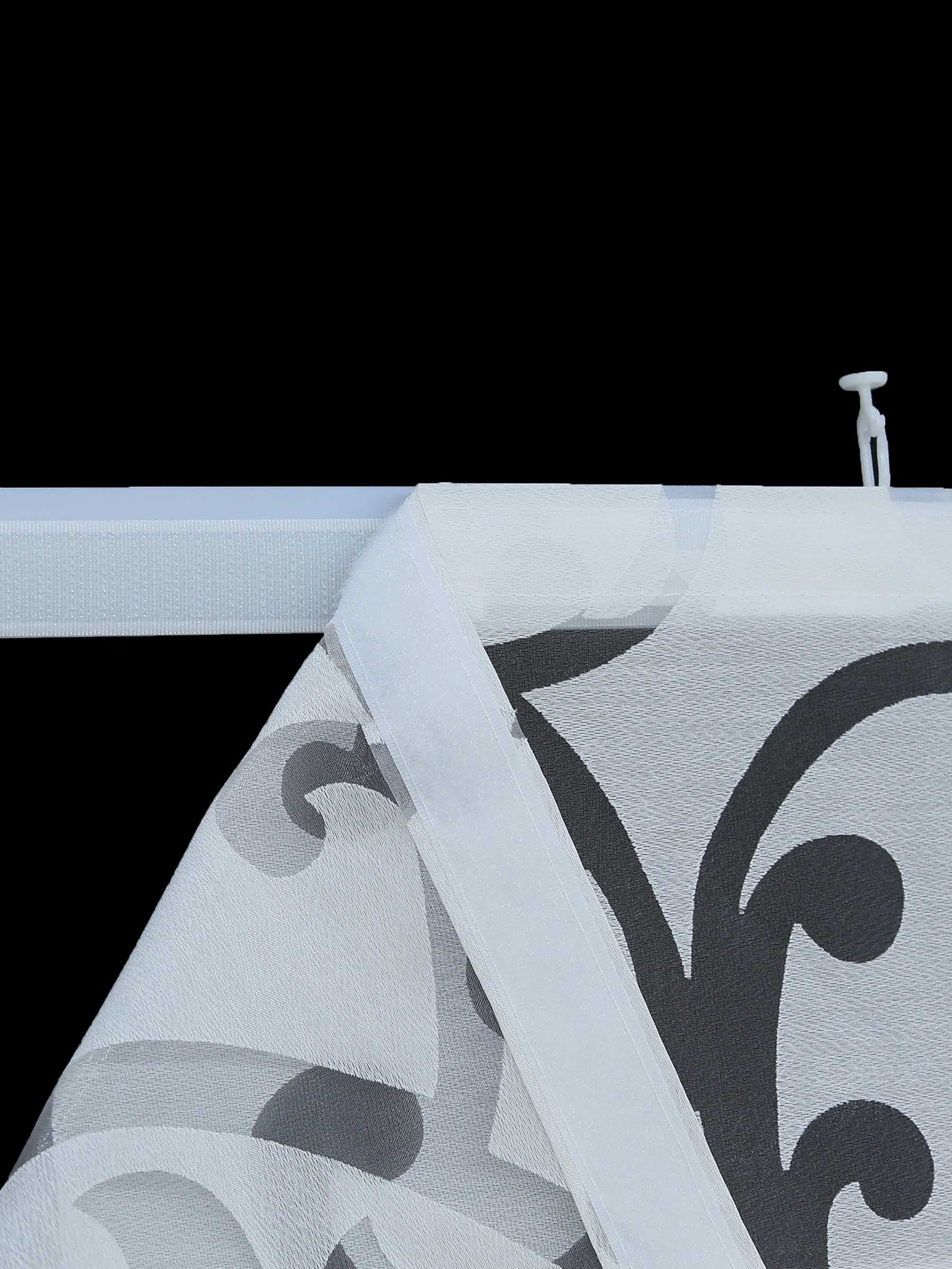 Schiebegardine Flächenvorhänge Klettbandschal mit Blumenmuster transparent modern 2er Set