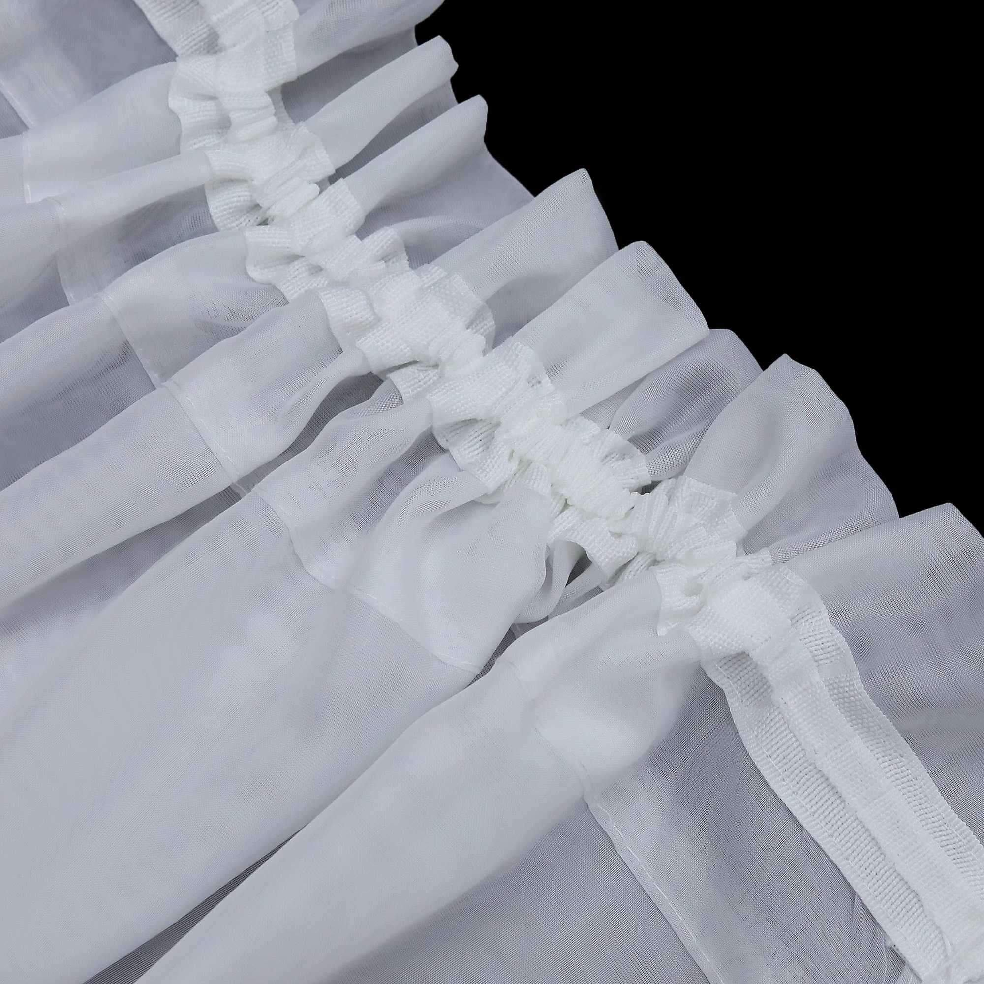 Delien Zweifarbige Fensterdekoration vloants Kurz Gardine 2er-Pack