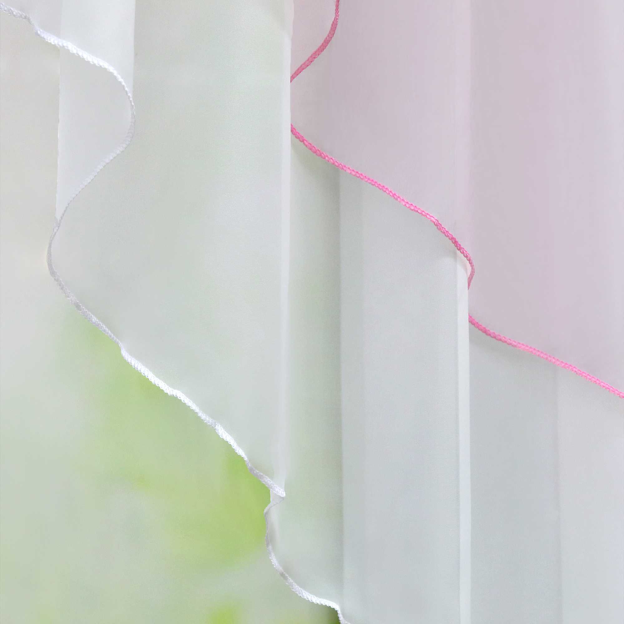 Delien Zweifarbige Fensterdekoration vloants Kurz Gardine 2er-Pack