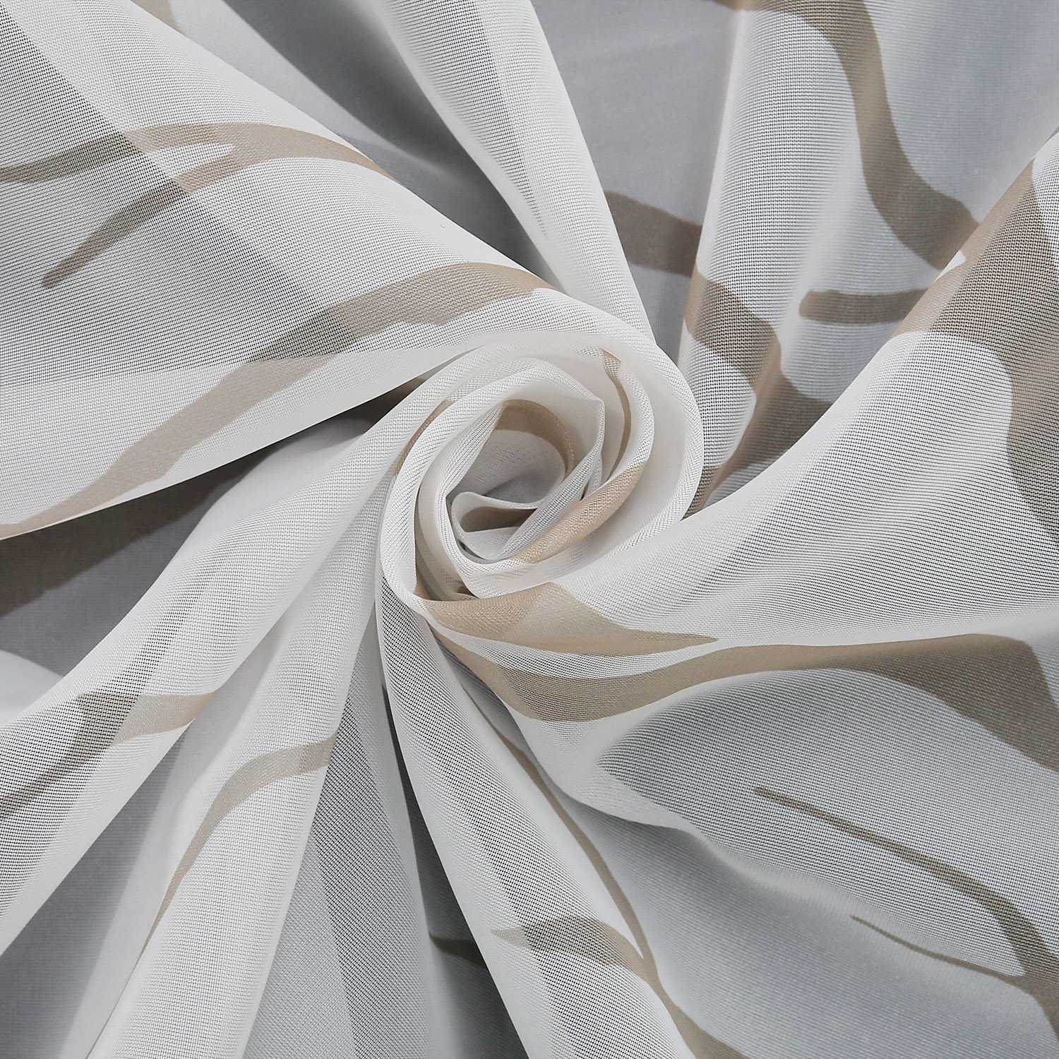 Halbtransparente Schiebegardinen Klettbandschal mit Zweigmuster Lichtdurchlässig 2 er Set