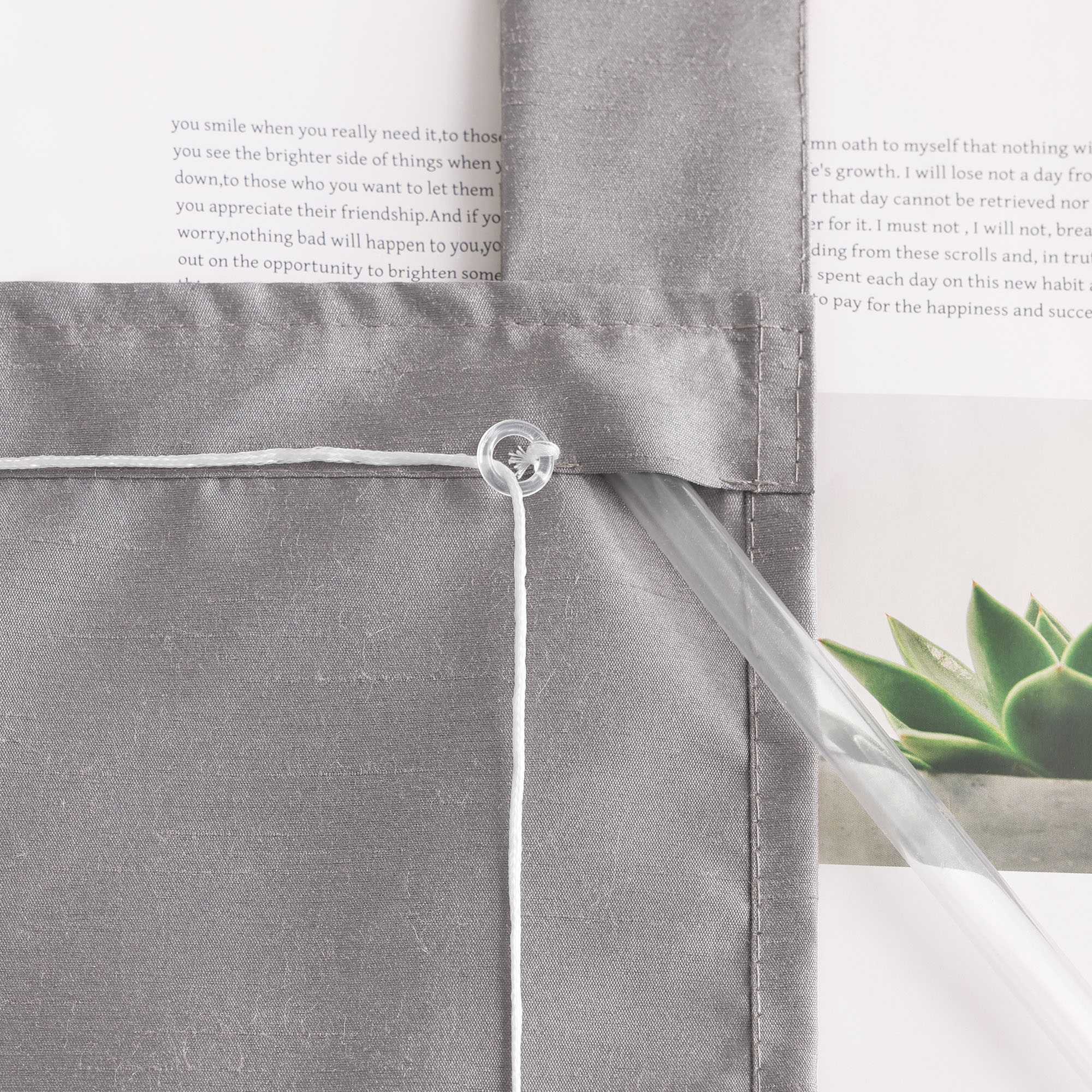 Raffrollo mit Schlaufen Raffgardinen Küche Gardinen Vorhänge Bändchenrollo Wohnzimmer Uni 1 Stück