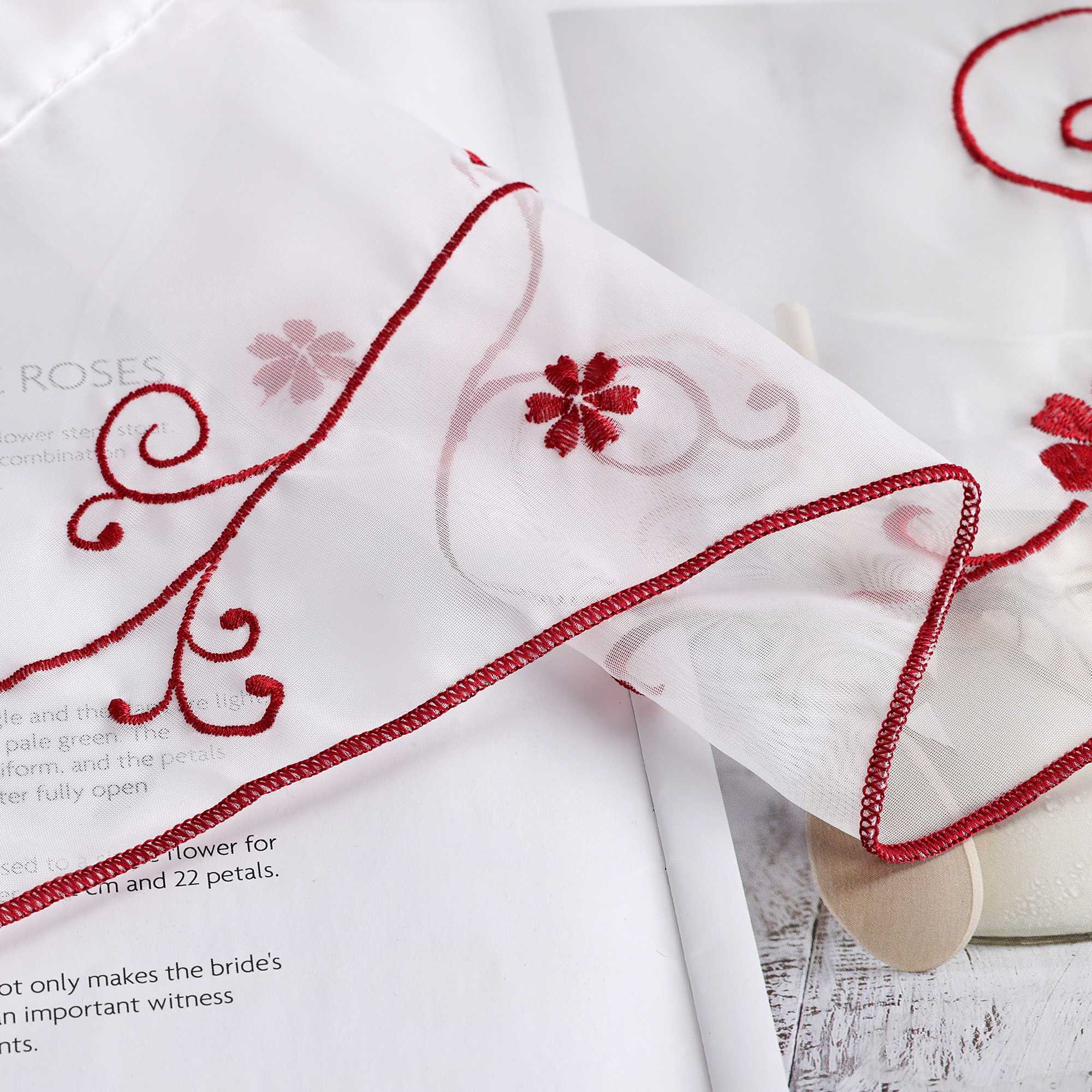 Raffrollo durch Strangendurchzug mit Blumenmuster Modern Transparent 1 Stück