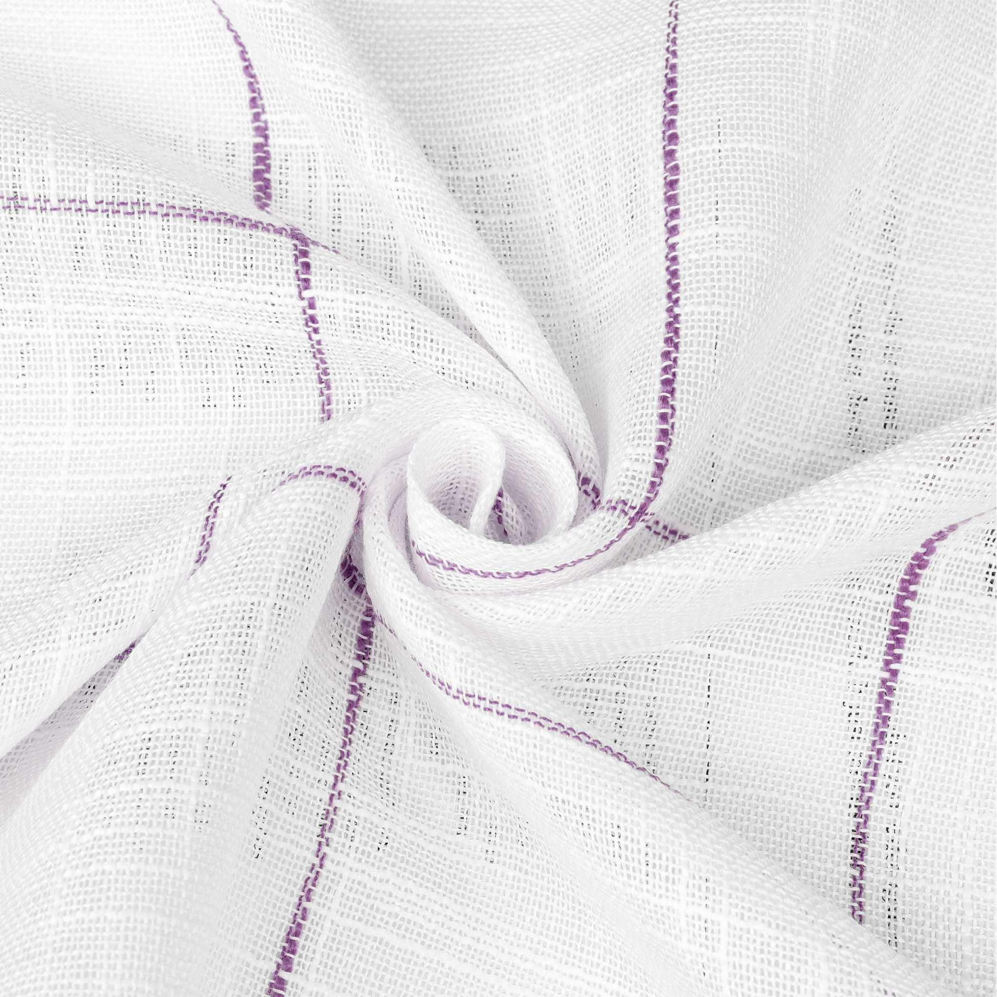 Halbtransparente Scheibengardine Landhausstil aus Leinen mit Schleifen 1 stück