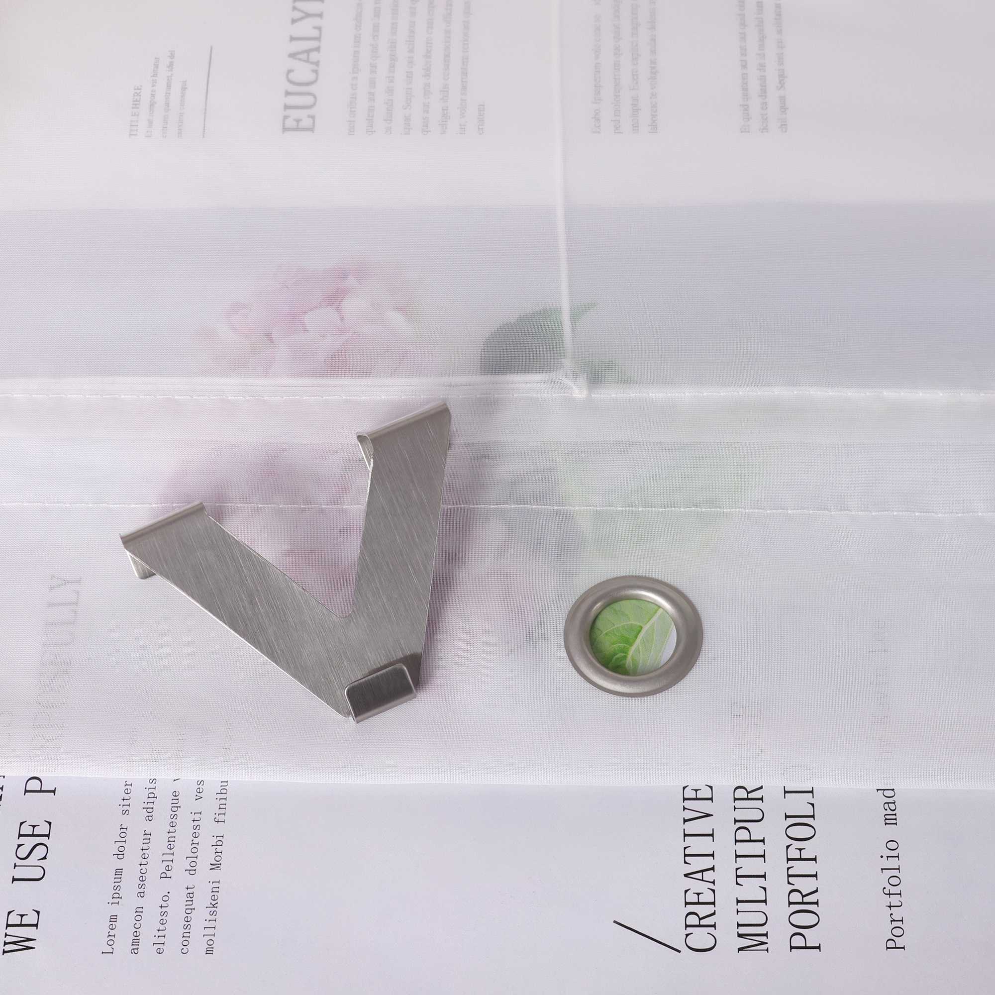 Raffrollo Voile Raffgardinen mit Schlaufen Küche Fenster Vorhänge mit Blumenmuster Stickerei Transparent Weiß 1 Stück