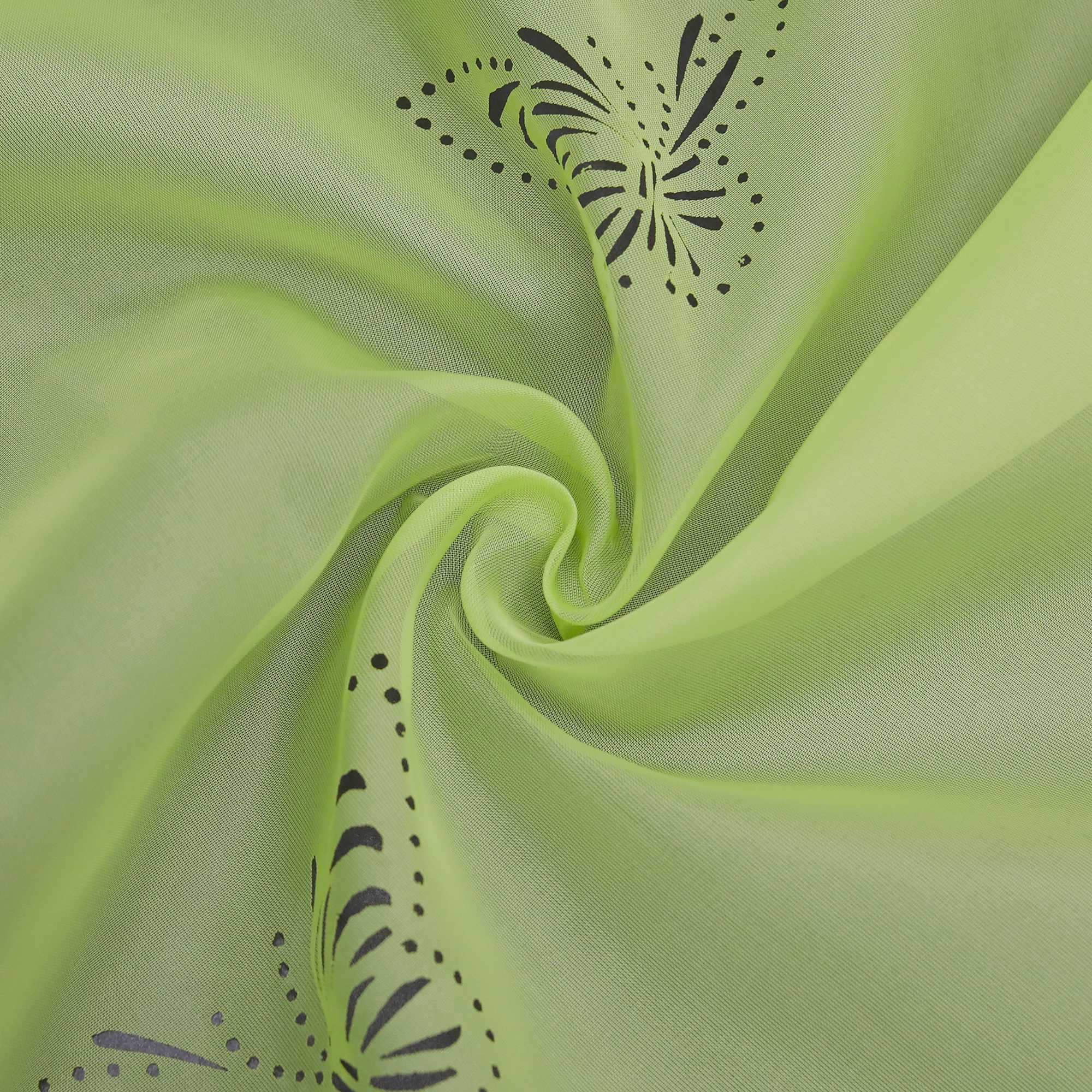 Transparente Scheibengardine mit Schmetterlingsdesign Dreiecksabschluss 1 Stück