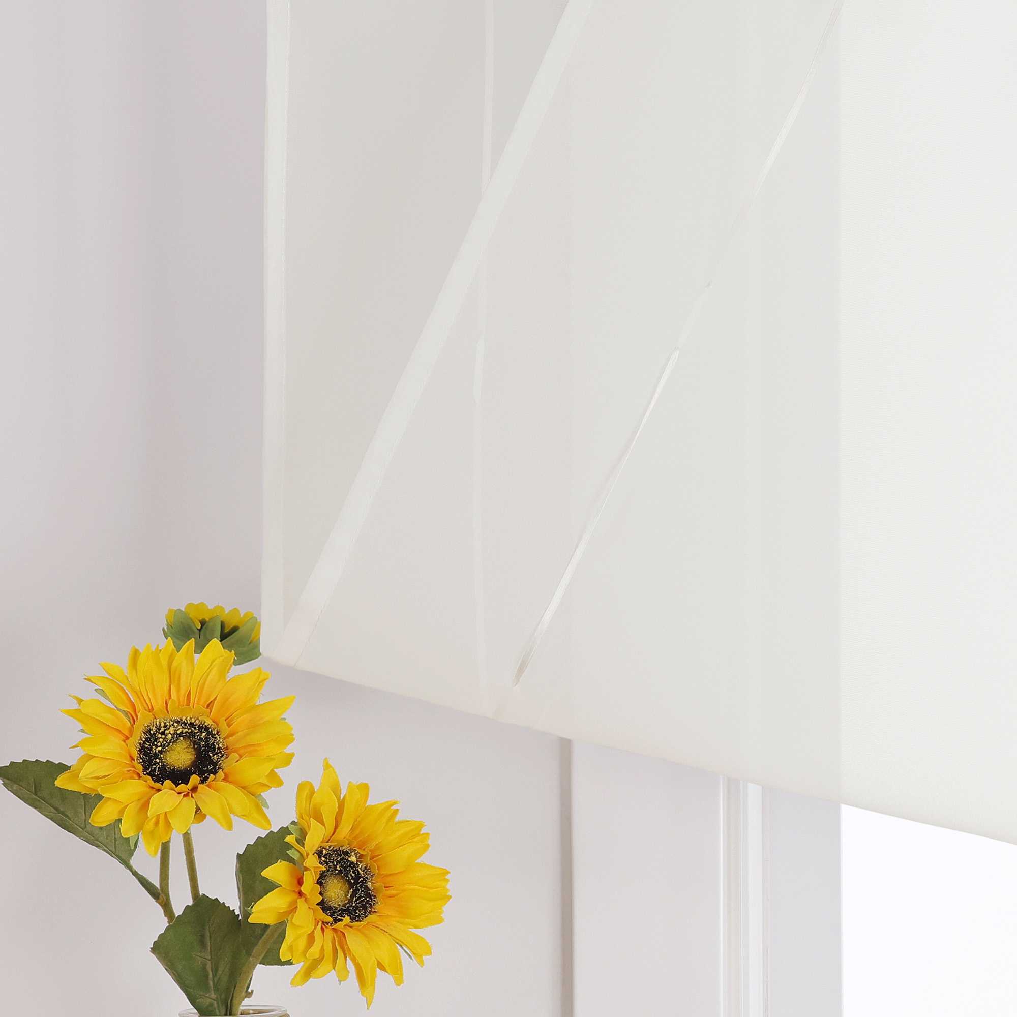 Rollos durch Stangendurchzug Transparente Luftig Unifarbig 1 Stück