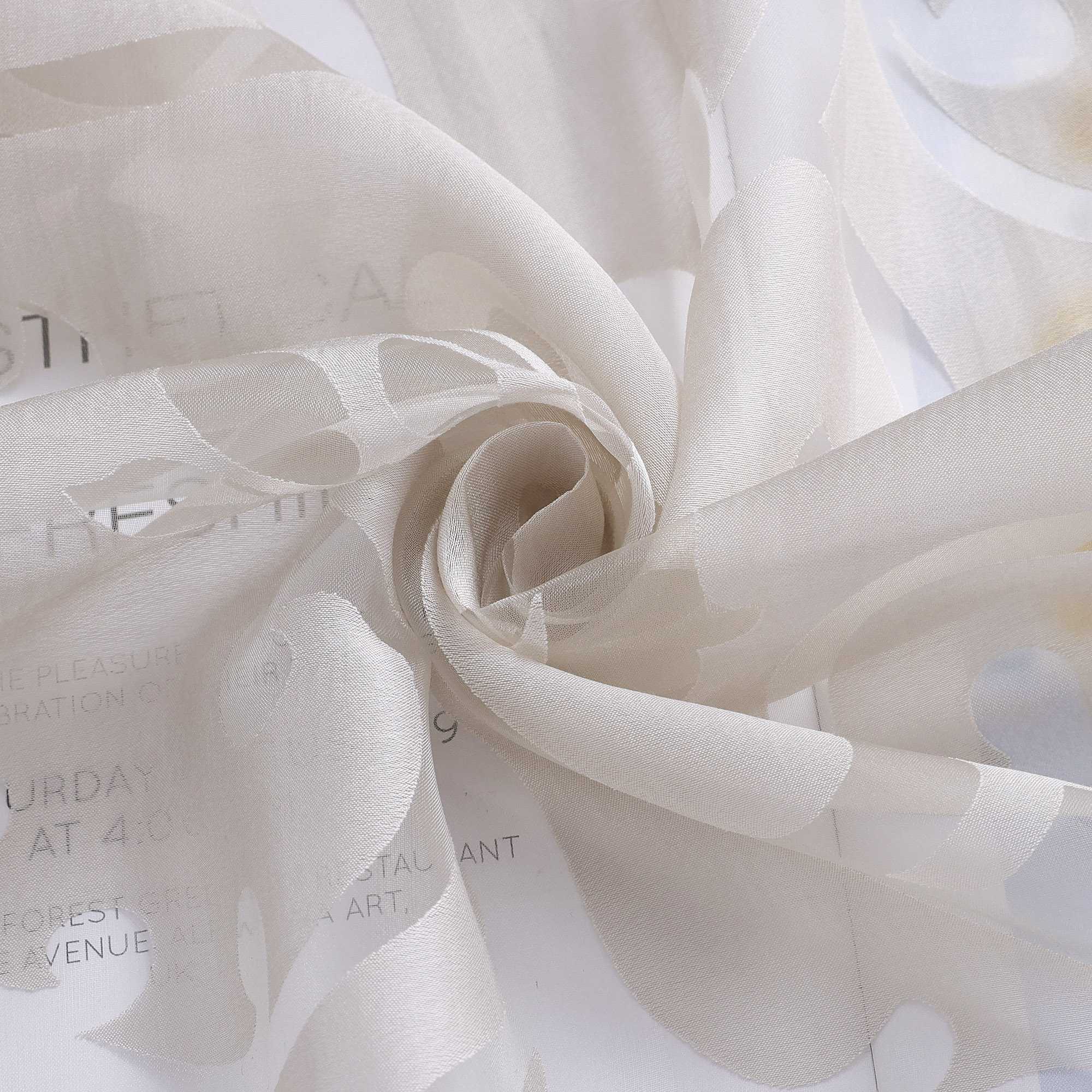 Schiebegardinen Schlaufenschal Ausbrenner Flächenvorhänge Schiebevorhang mit Phönixblütenmuster Transparent