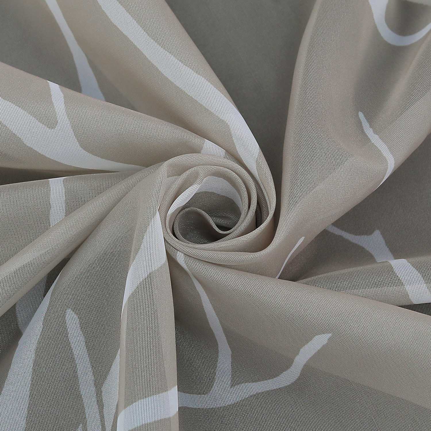 Halbtransparente Schiebegardinen Klettbandschal mit Zweigmuster Lichtdurchlässig 2 er Set