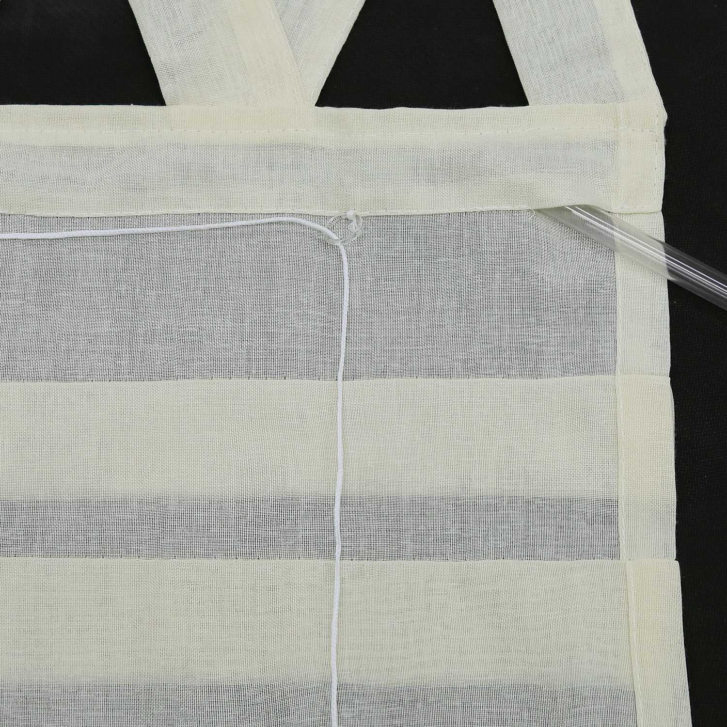 Delien Rollo klassisch weiß mit V-Schlaufen hochziehbar gardine