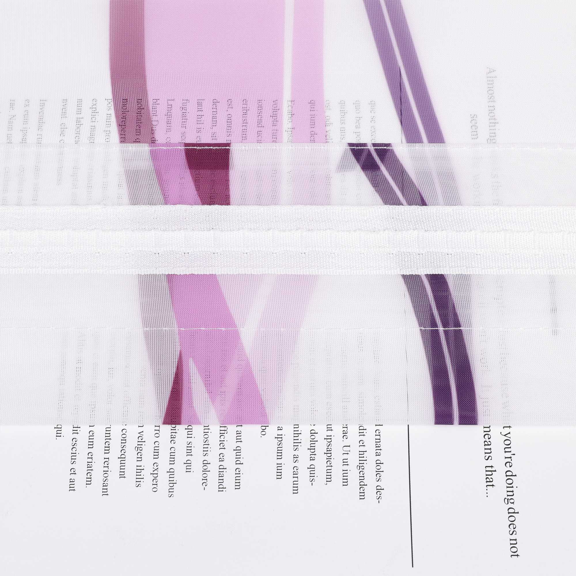 Scheibengardinen mit feinem Linienmuster transparent und luftig 2er Set | Perfekt für Küche