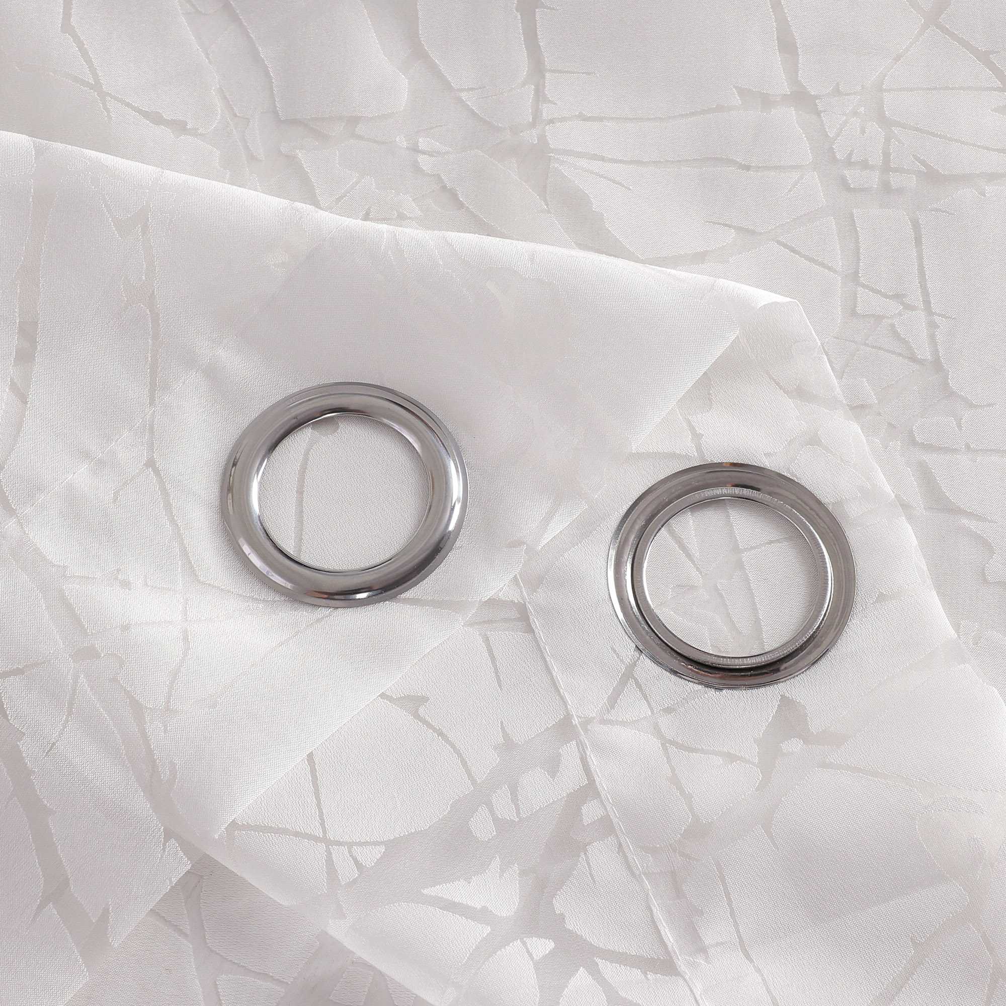 Transparente Vorhang mit Blumenmuster aus Polyester Lichtdurchlässig Wohnzimmer weiß 1 stück