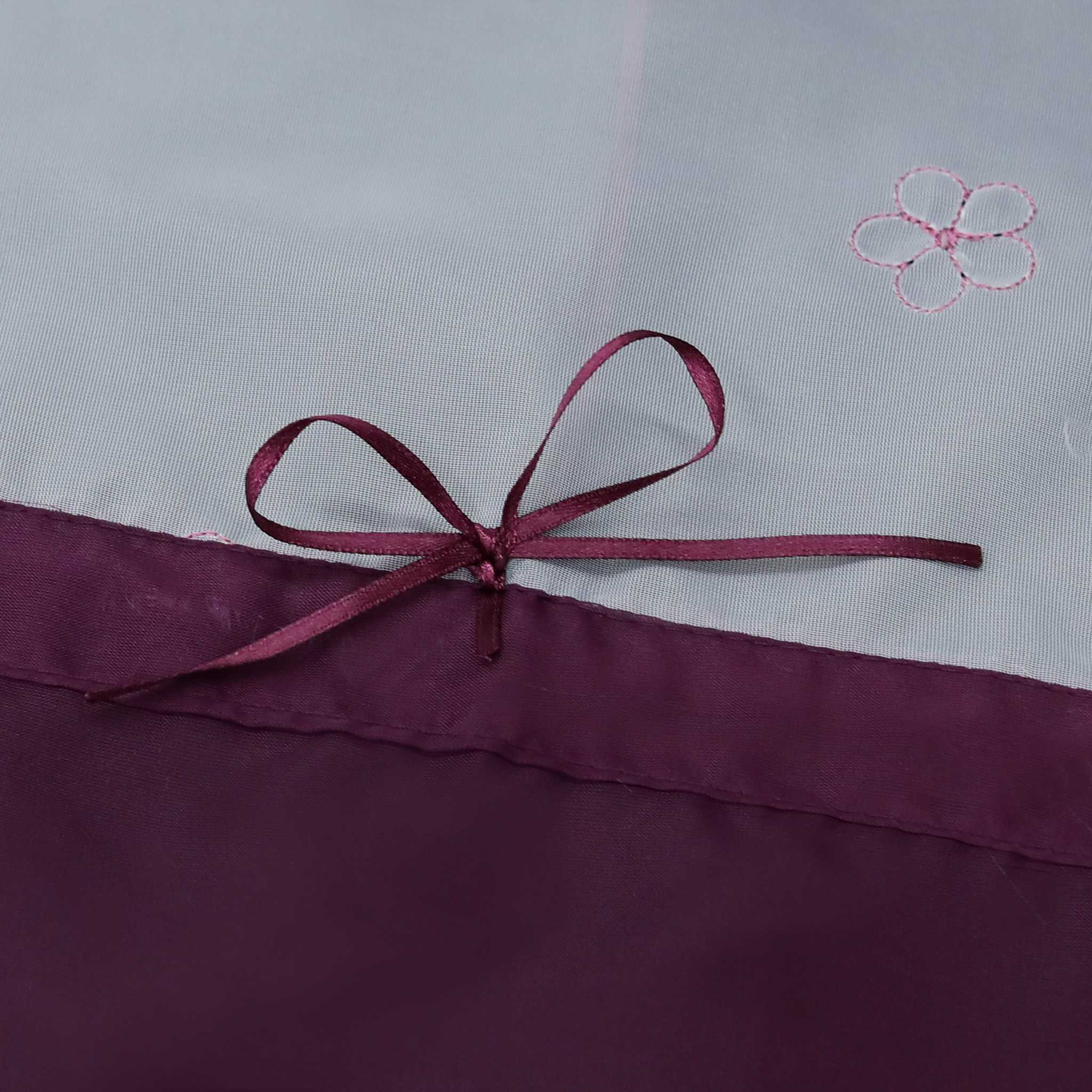 Raffrollo durch Tunnelzug Voile Küchengardinen modern Raffgardinen mit Stickerei Transparent 1 Stück