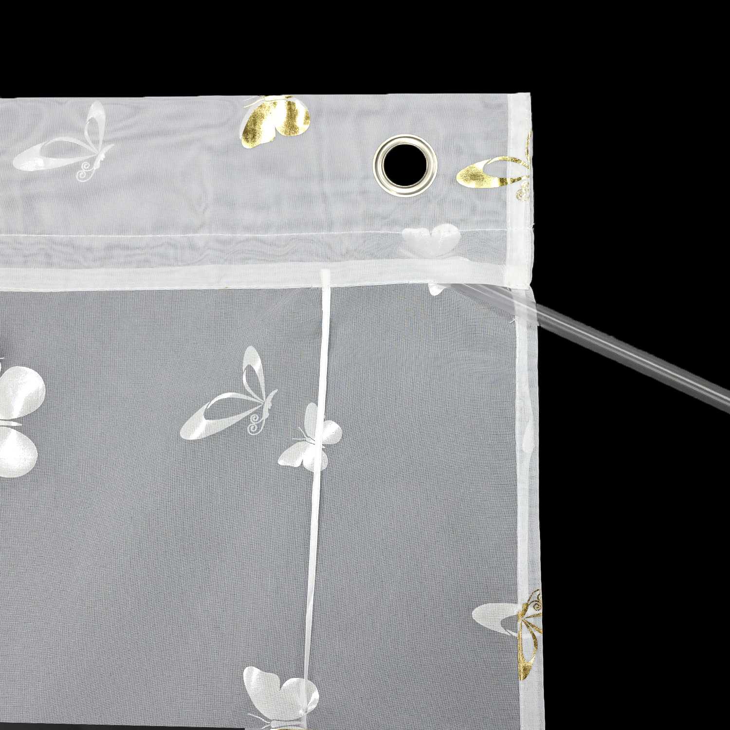 Raffrollo mit V-Haken Raffgardine mit leuchtendem Schmetterlingsmuster 1 stück