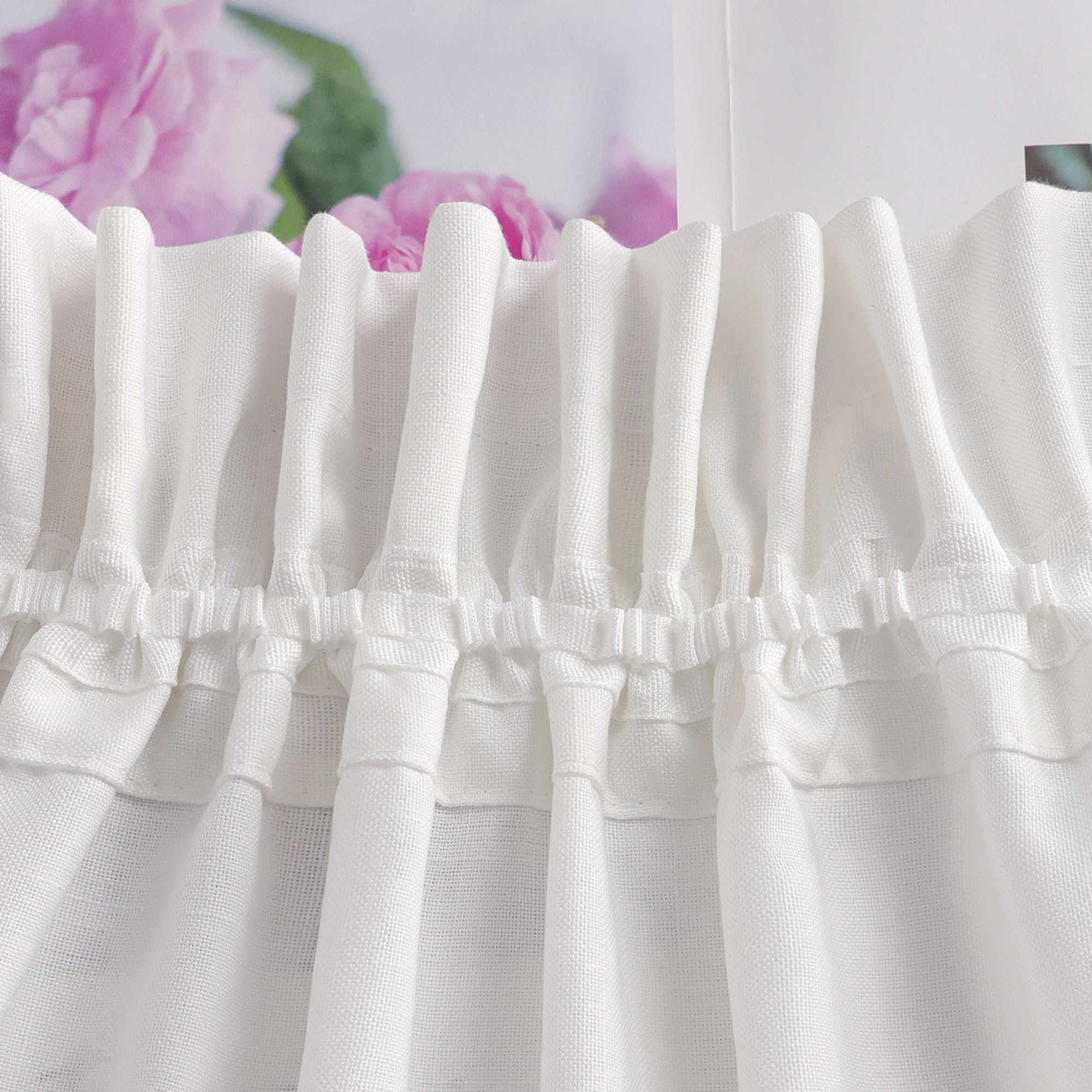 Kurzgardinen im Volant-Stil mit Karomuster 2er Set