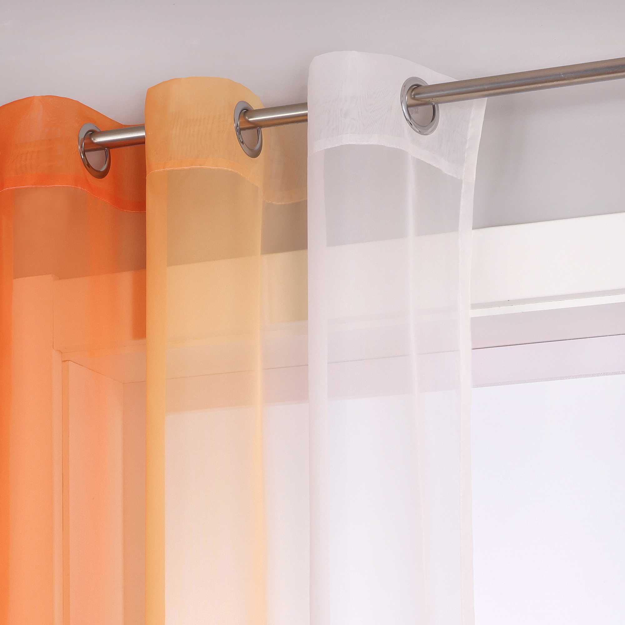 Transparente Vorhänge mit Farbverlauf 2er Set