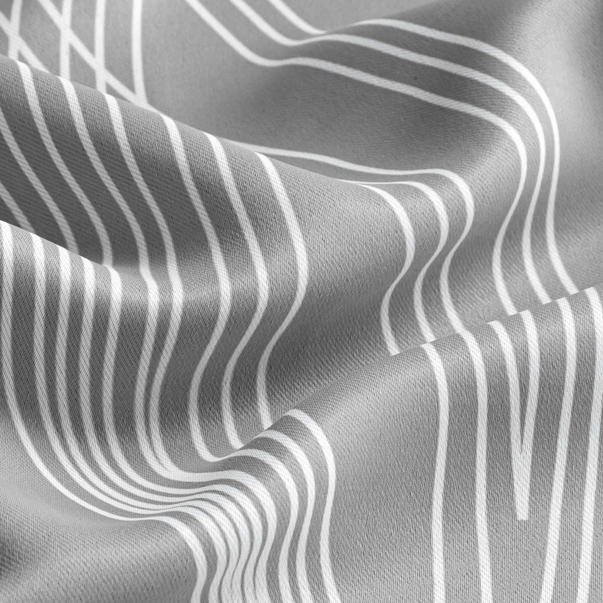 Verdunkelungsvorhänge Ösenschal Blickdichte Gardinen Modern Thermovorhang Wohnzimmer mit Wasserwellenmuster 1 Stück