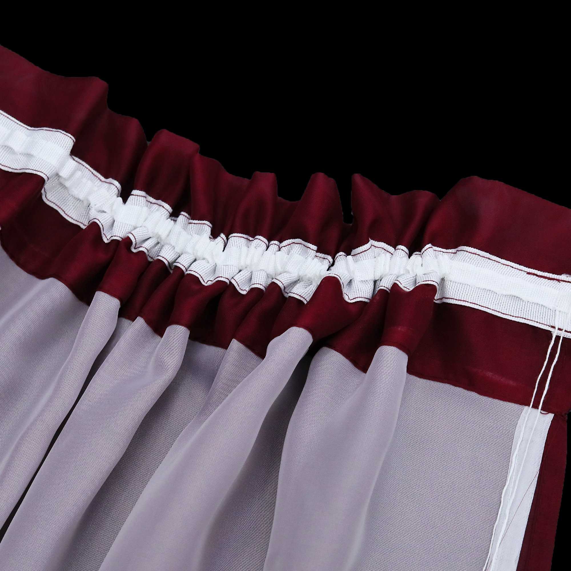 Delien Zweifarbige Fensterdekoration vloants Kurz Gardine 2er-Pack