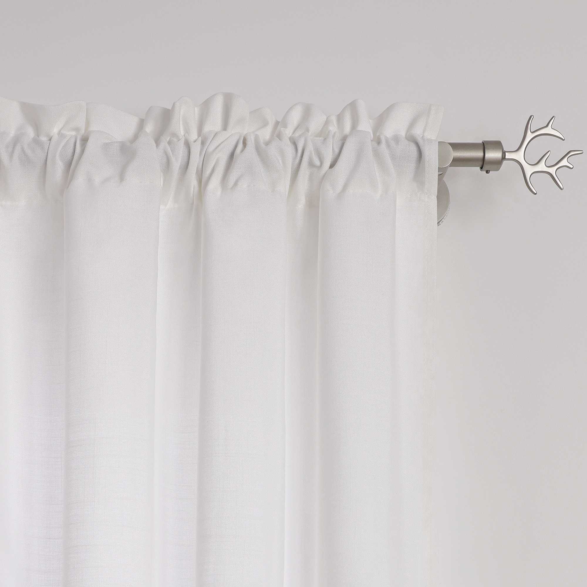 Kurzgardinen im Volant-Stil mit Karomuster 2er Set